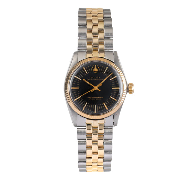 Rolex Oyster Perpetual acciaio / oro automatismo orologio da donna 6748 Vintage  [2502608]