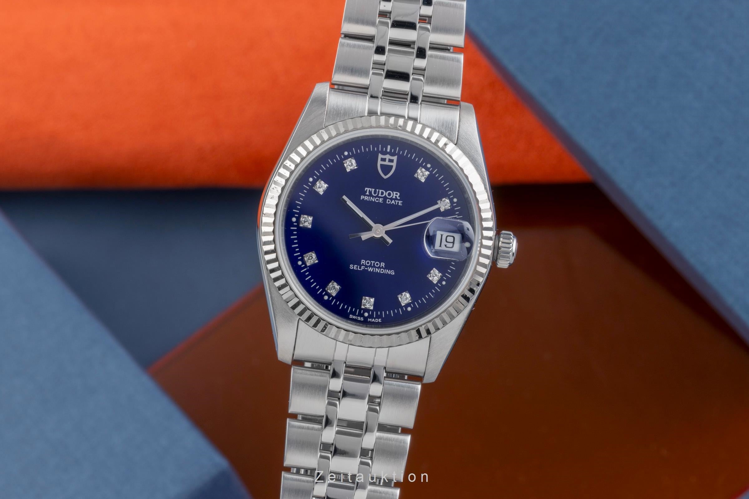 Tudor Prince Date acier / or blanc automatique montre pour hommes 74034  [2502609]