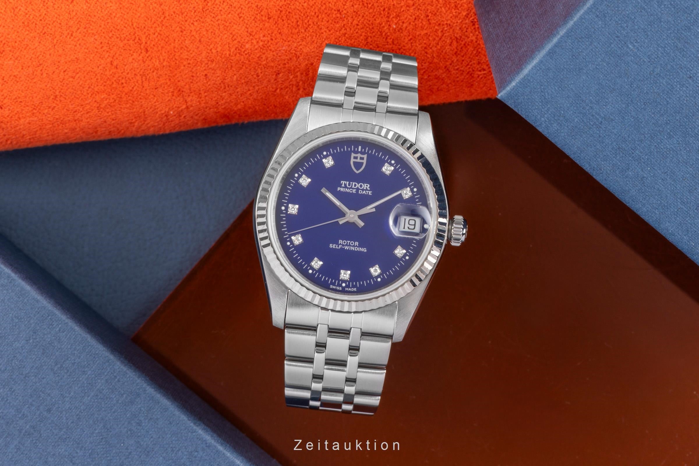 Tudor Prince Date acier / or blanc automatique montre pour hommes 74034  [2502609]