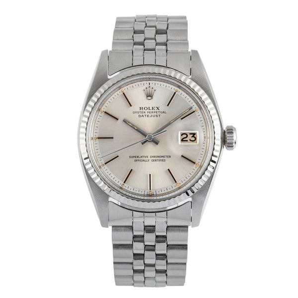 Rolex Datejust acero / oro blanco automático reloj para caballeros 1601 Vintage  [2502610]