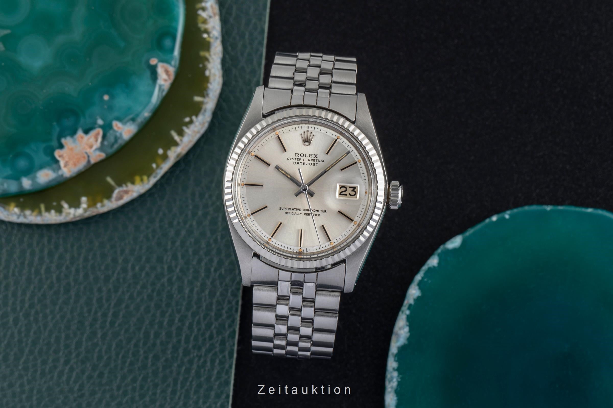 Rolex Datejust acero / oro blanco automático reloj para caballeros 1601 Vintage  [2502610]
