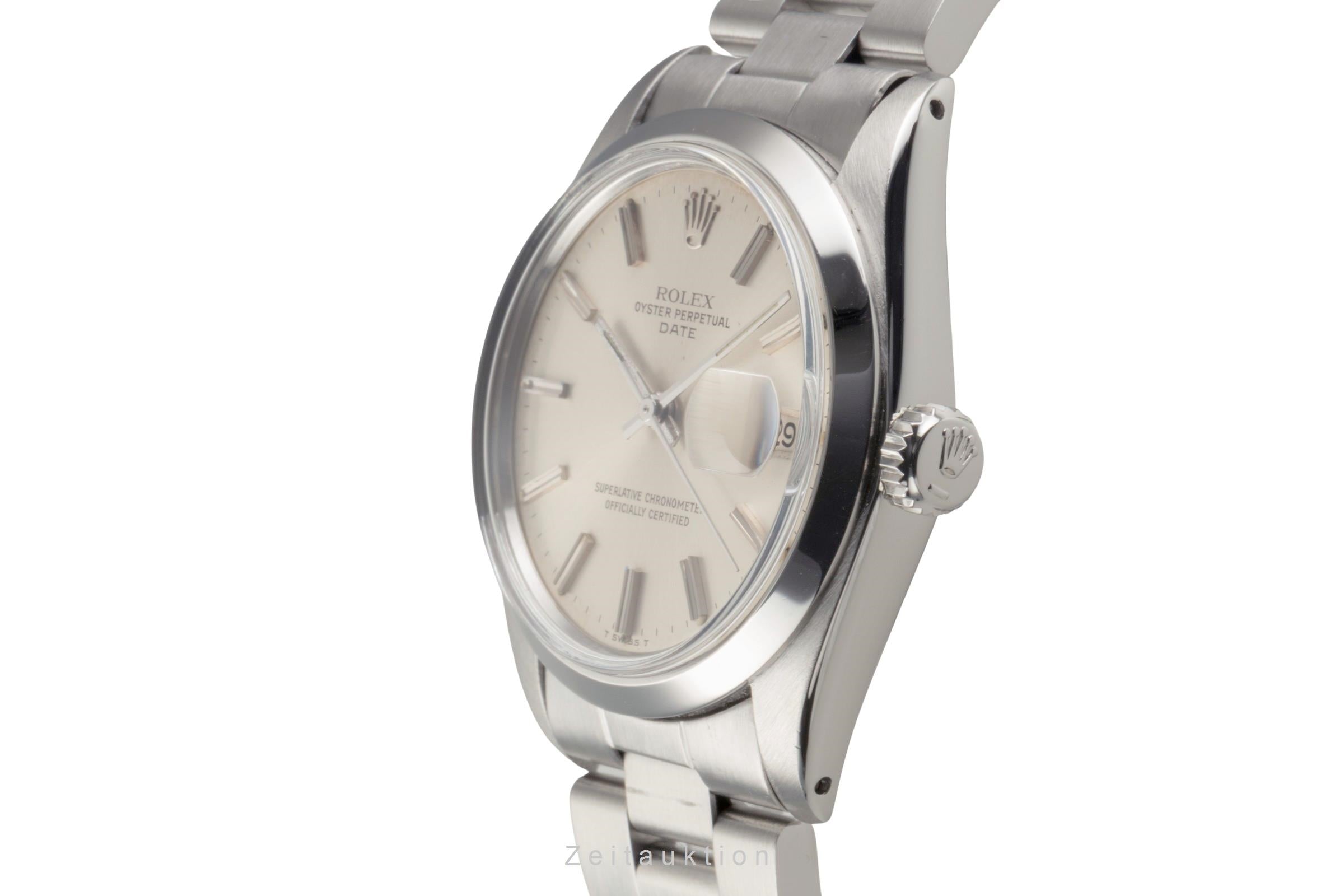 Rolex Date 34 Silver Dial Edelstahl Automatik Herrenuhr Ref. 1500 Klassiker [2502615]