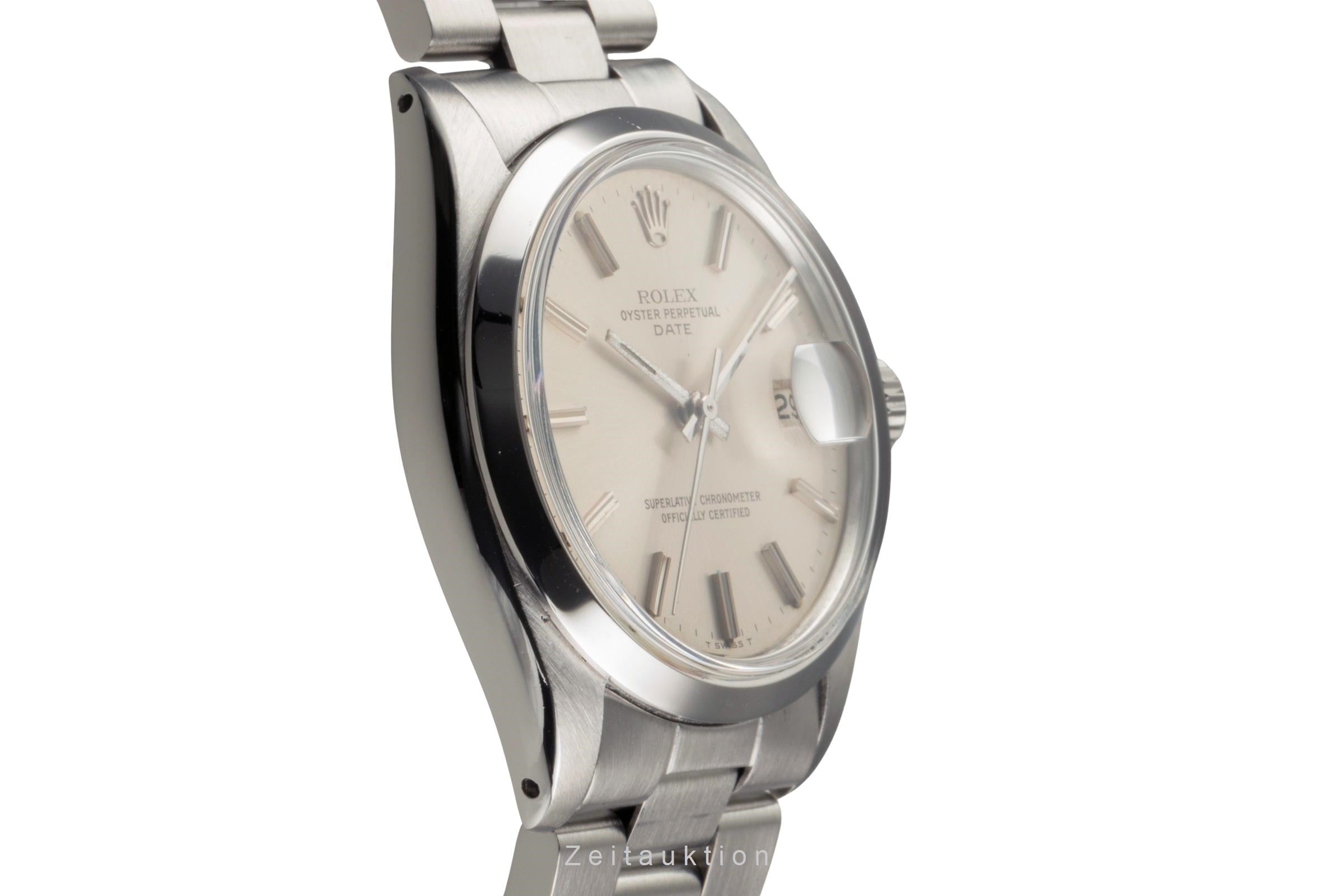 Rolex Date 34 Silver Dial Edelstahl Automatik Herrenuhr Ref. 1500 Klassiker [2502615]