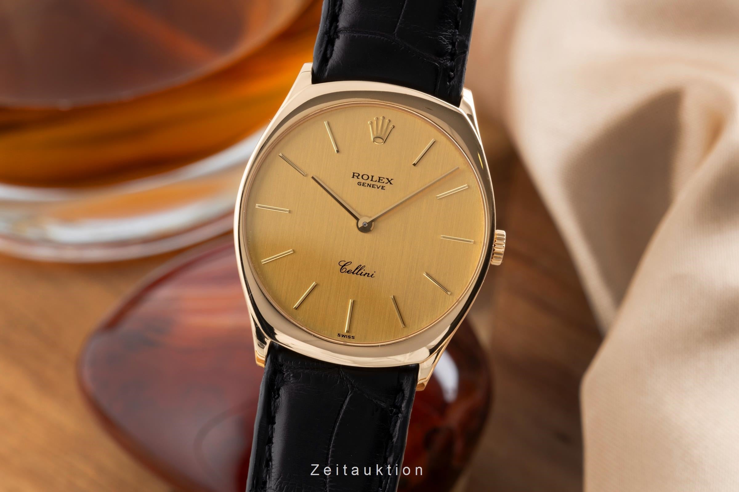 Rolex Cellini 18k (0,750) Gold Handaufzug Herrenuhr Ref. 4133 A-Serie [2502619]
