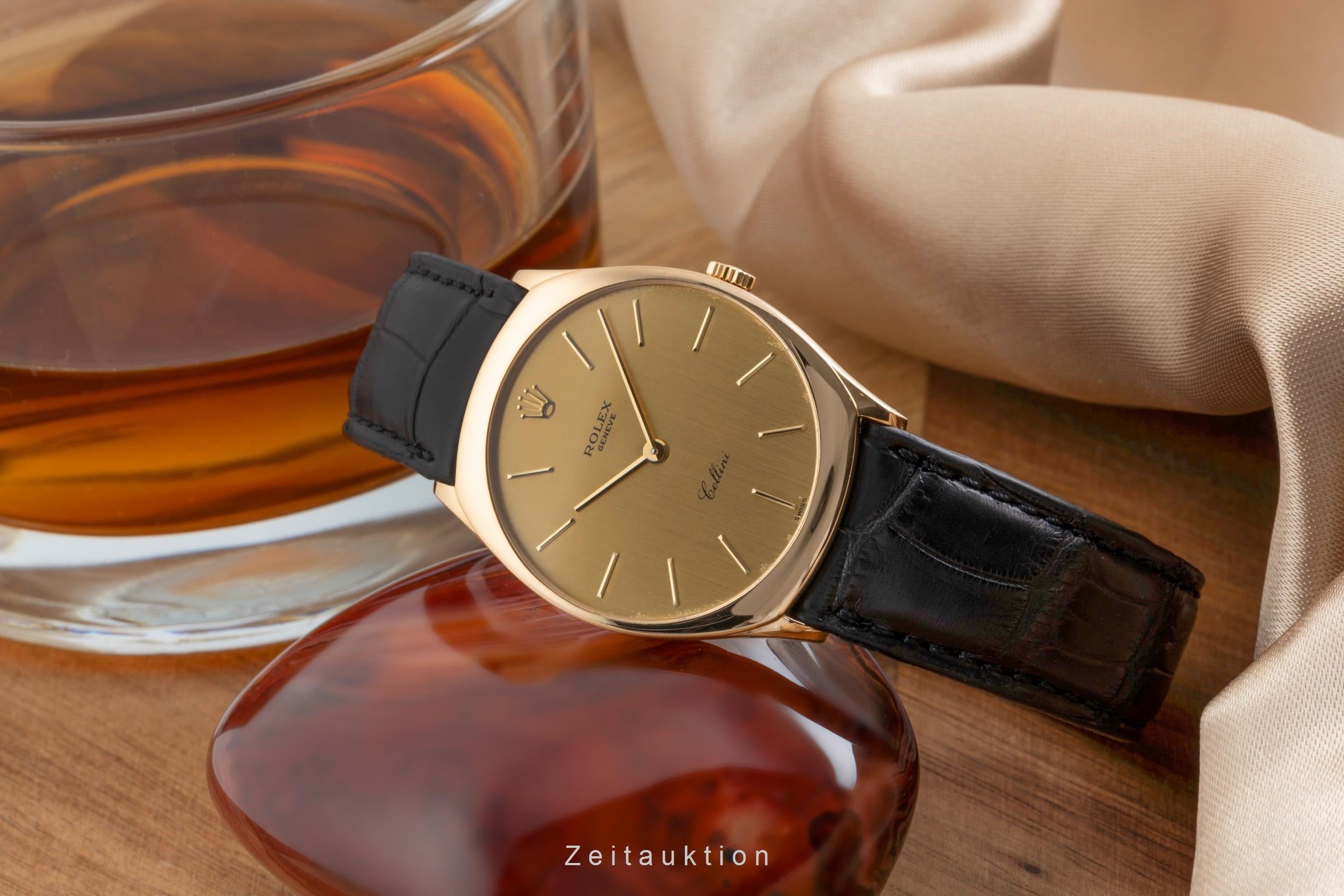 Rolex Cellini 18k (0,750) Gold Handaufzug Herrenuhr Ref. 4133 A-Serie [2502619]