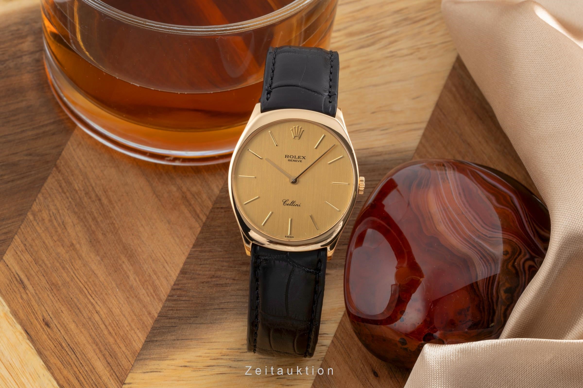 Rolex Cellini 18k (0,750) Gold Handaufzug Herrenuhr Ref. 4133 A-Serie [2502619]