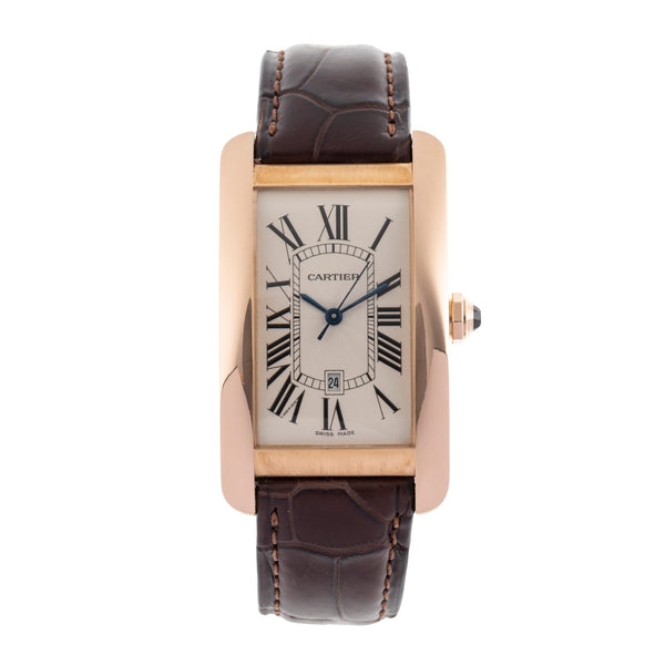 Cartier Tank Américaine 18k (0,750) Gold Automatik Herrenuhr Ref. W2609156  [2502631]
