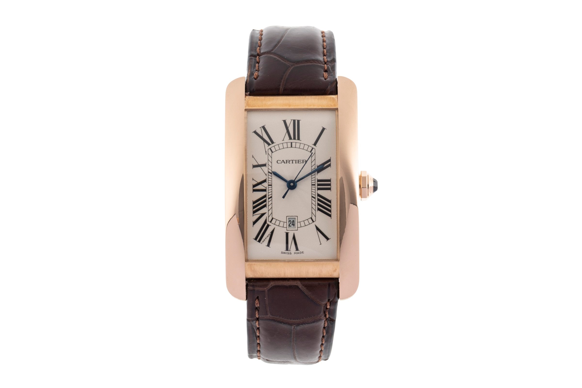 Cartier Tank Américaine or 18 ct automatique montre pour hommes W2609156  [2502631]