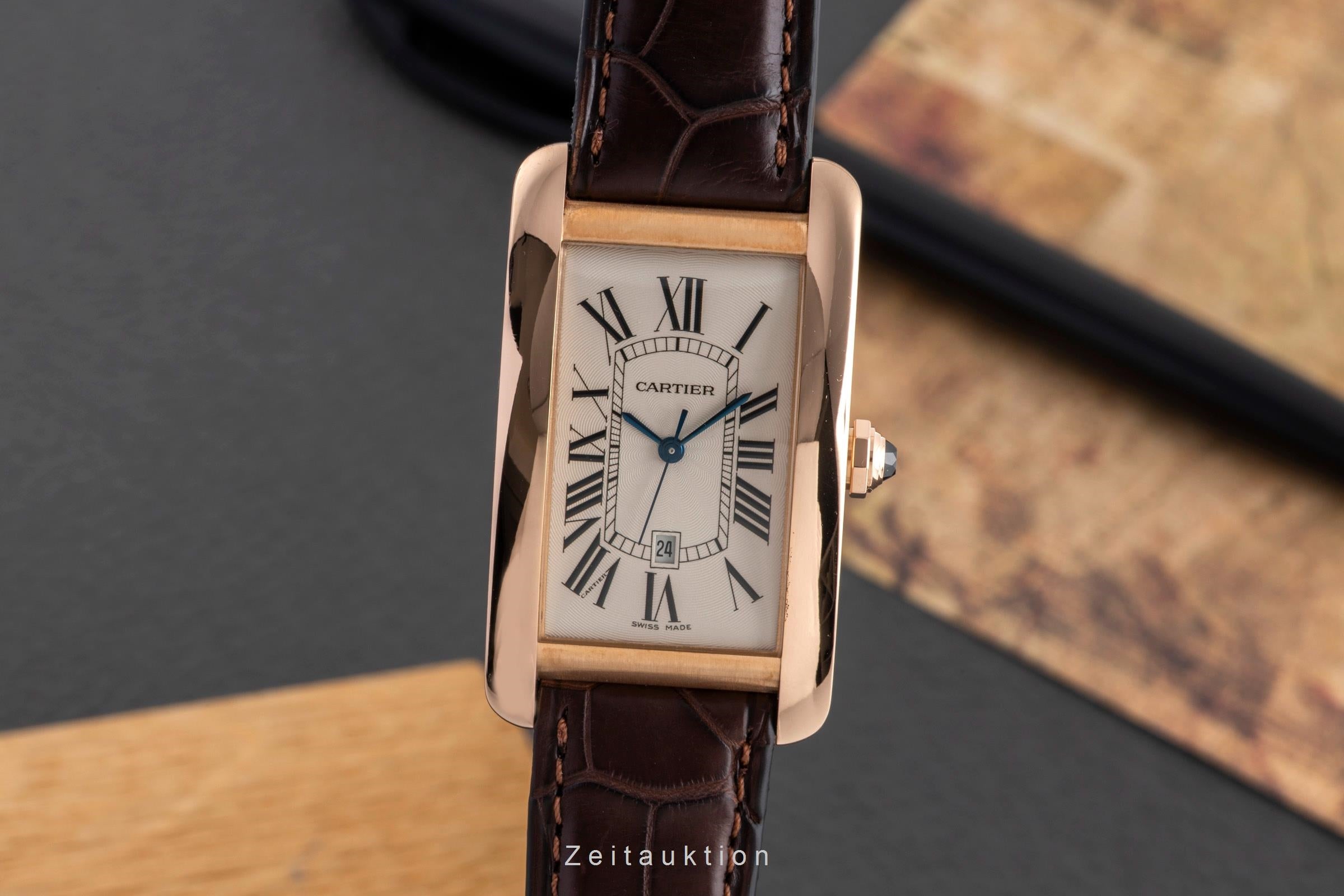 Cartier Tank Américaine or 18 ct automatique montre pour hommes W2609156  [2502631]