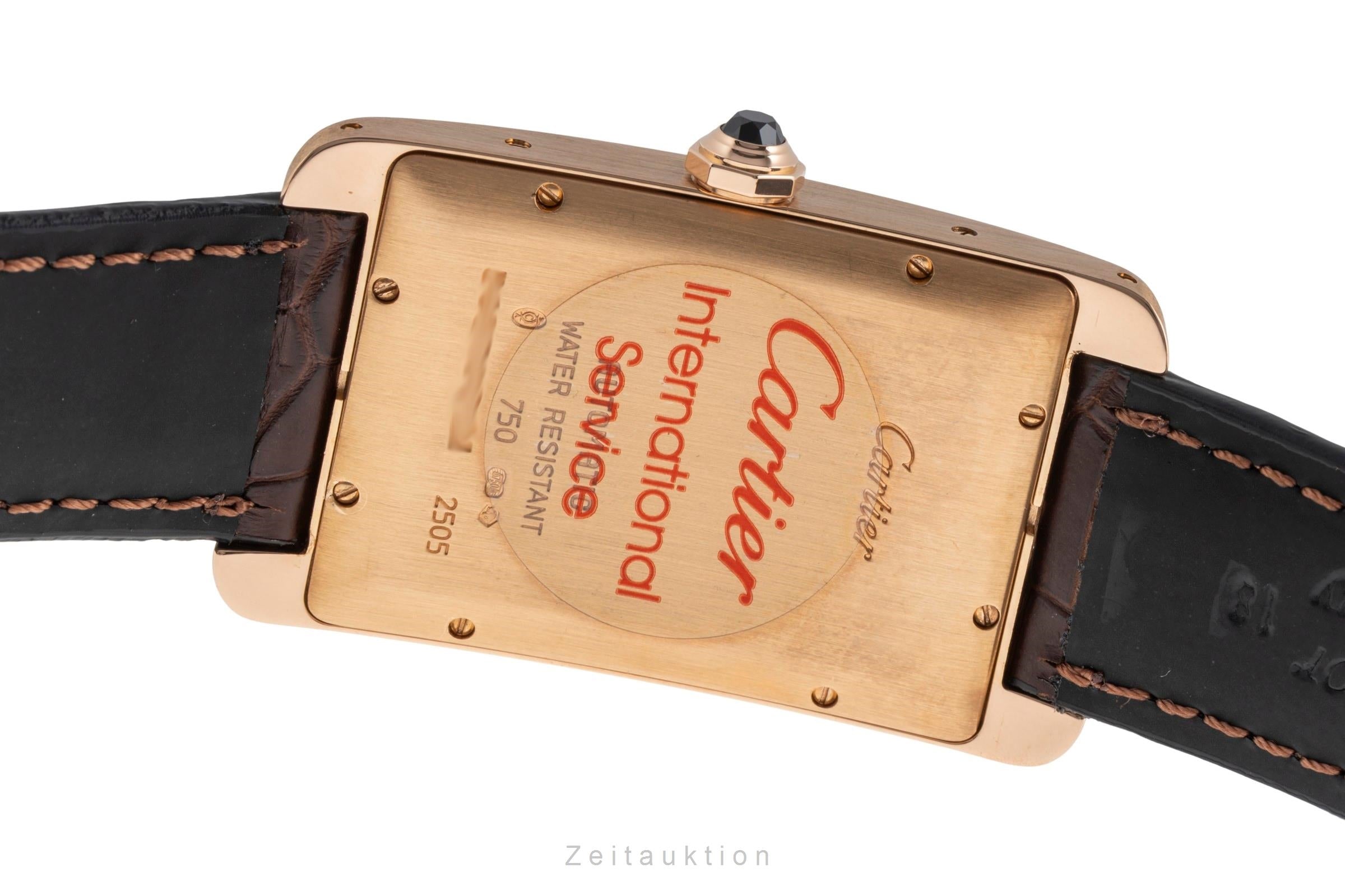 Cartier Tank Américaine 18k (0,750) Gold Automatik Herrenuhr Ref. W2609156  [2502631]