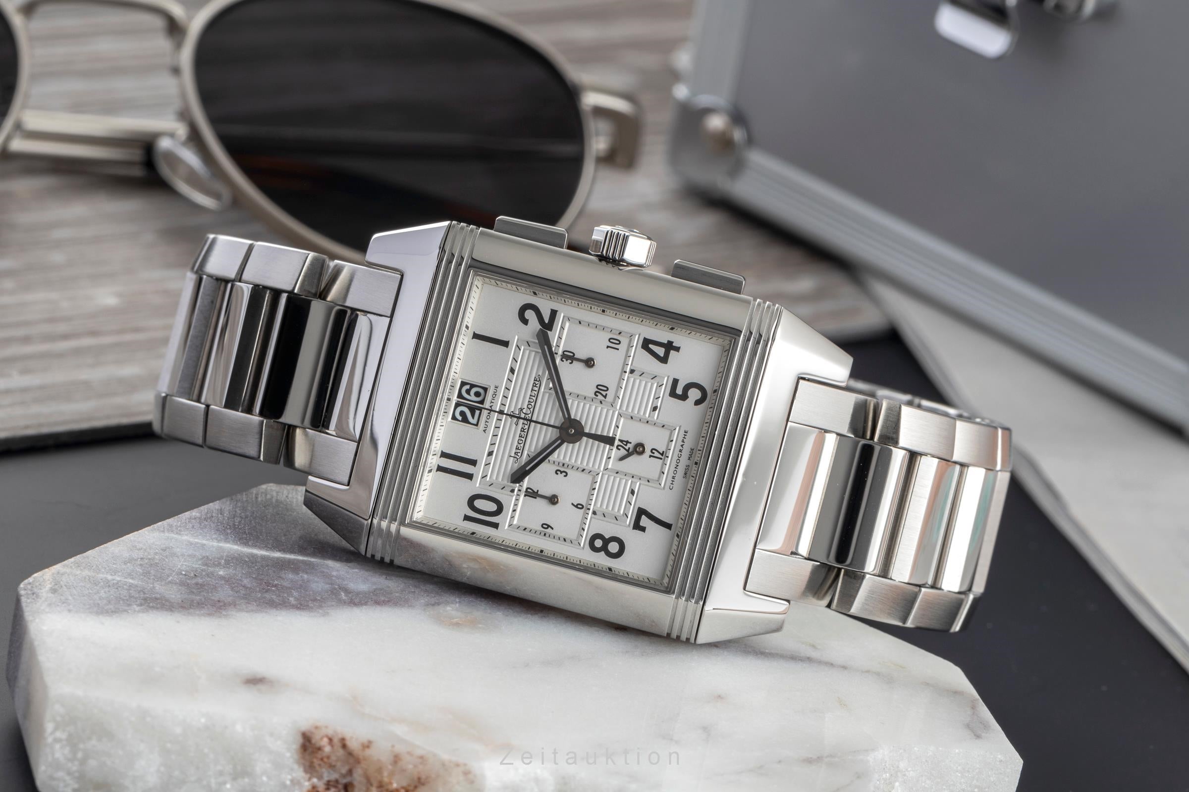 Jaeger LeCoultre Reverso cronografo acciaio automatismo orologio da uomo Q7018120  230.8.45  [2502635]