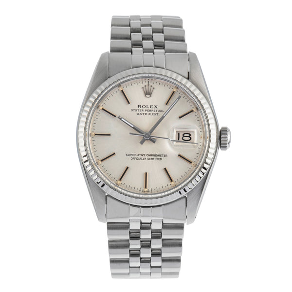 Rolex Datejust acciaio / oro bianco automatismo orologio da uomo 16014  [2502642]