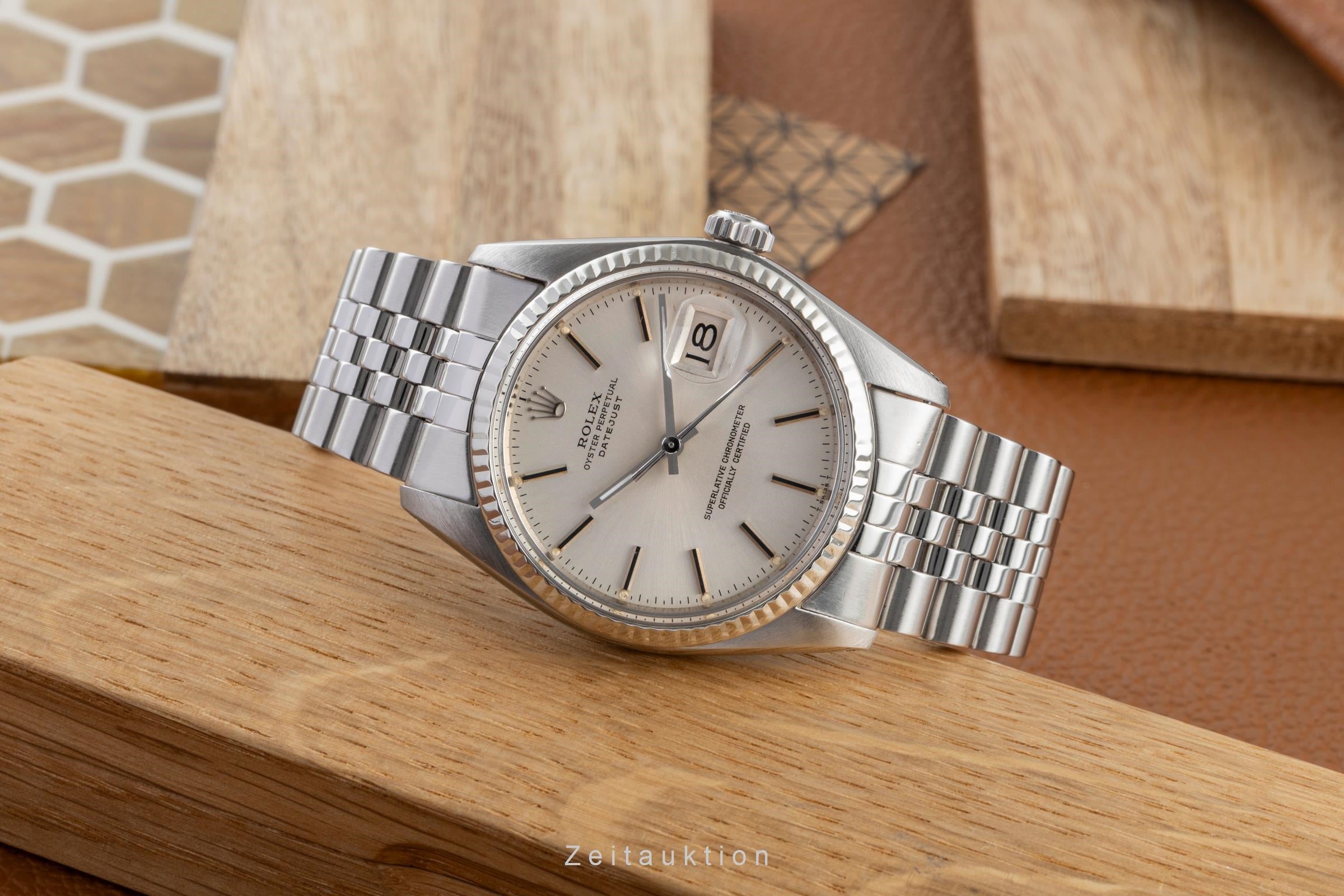 Rolex Datejust acciaio / oro bianco automatismo orologio da uomo 16014  [2502642]