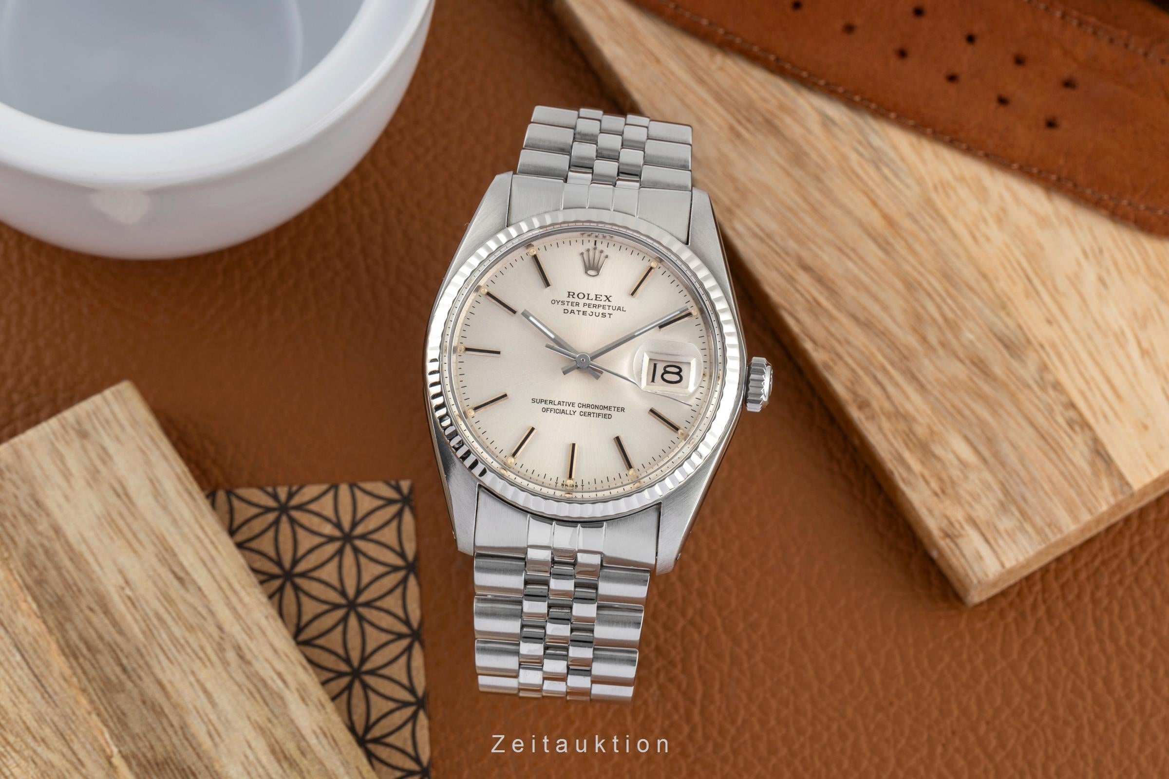 Rolex Datejust acciaio / oro bianco automatismo orologio da uomo 16014  [2502642]