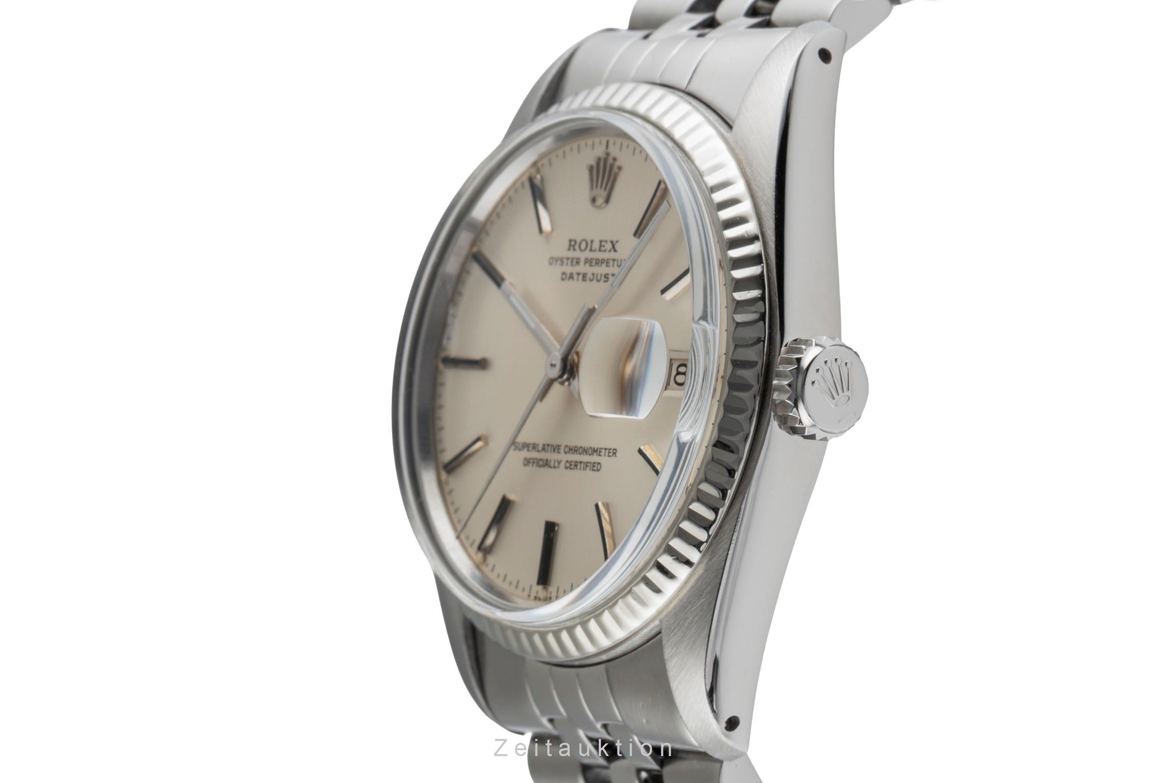 Rolex Datejust acciaio / oro bianco automatismo orologio da uomo 16014  [2502642]