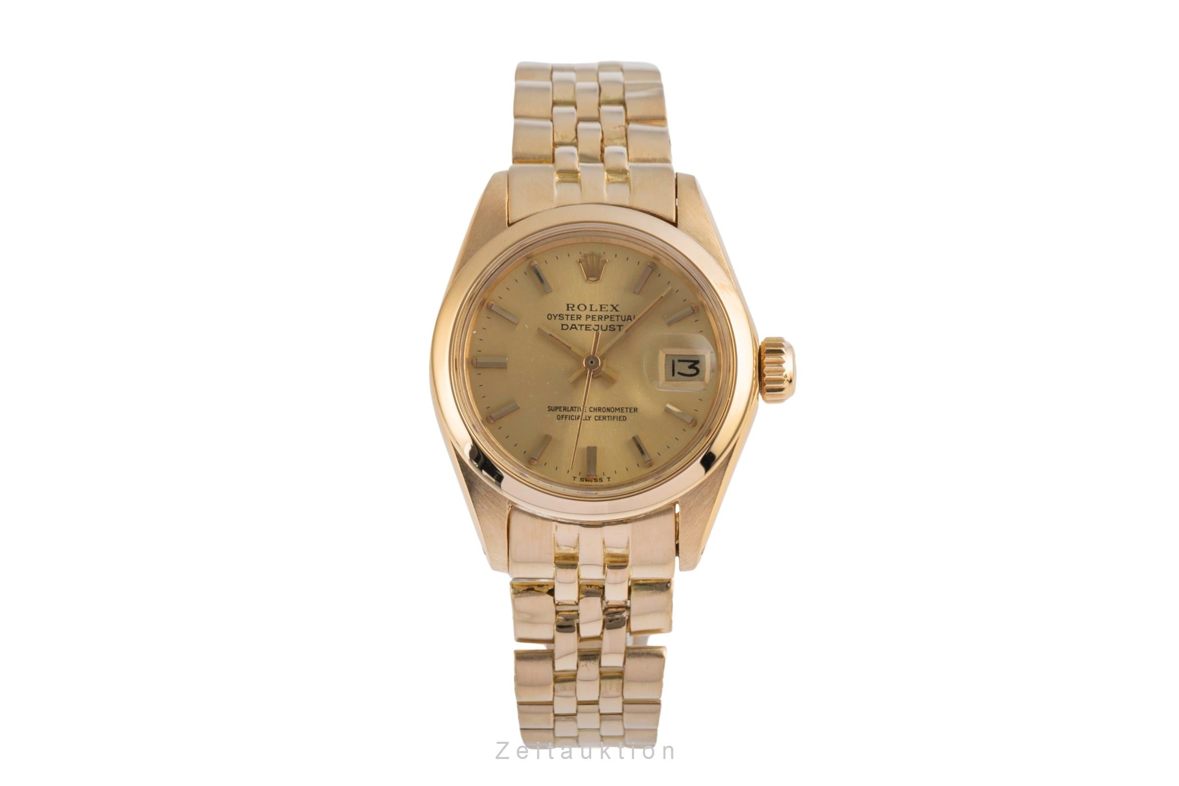 Rolex Lady Datejust or 18 ct automatique montre pour femmes 6916 Vintage  [2502644]