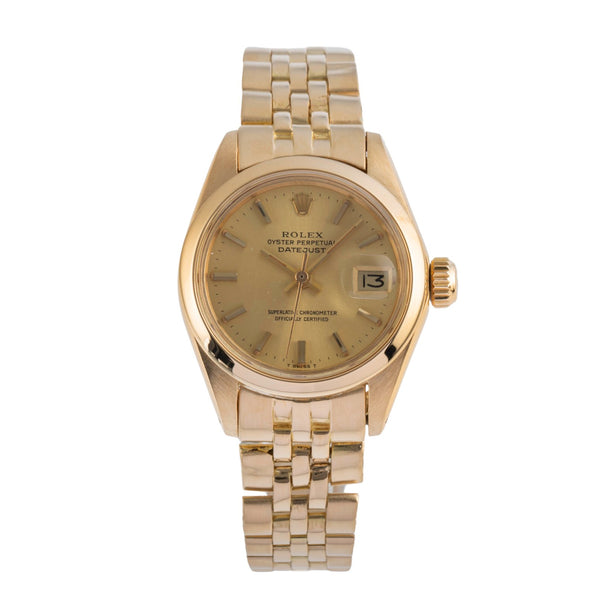 Rolex Lady Datejust or 18 ct automatique montre pour femmes 6916 Vintage  [2502644]