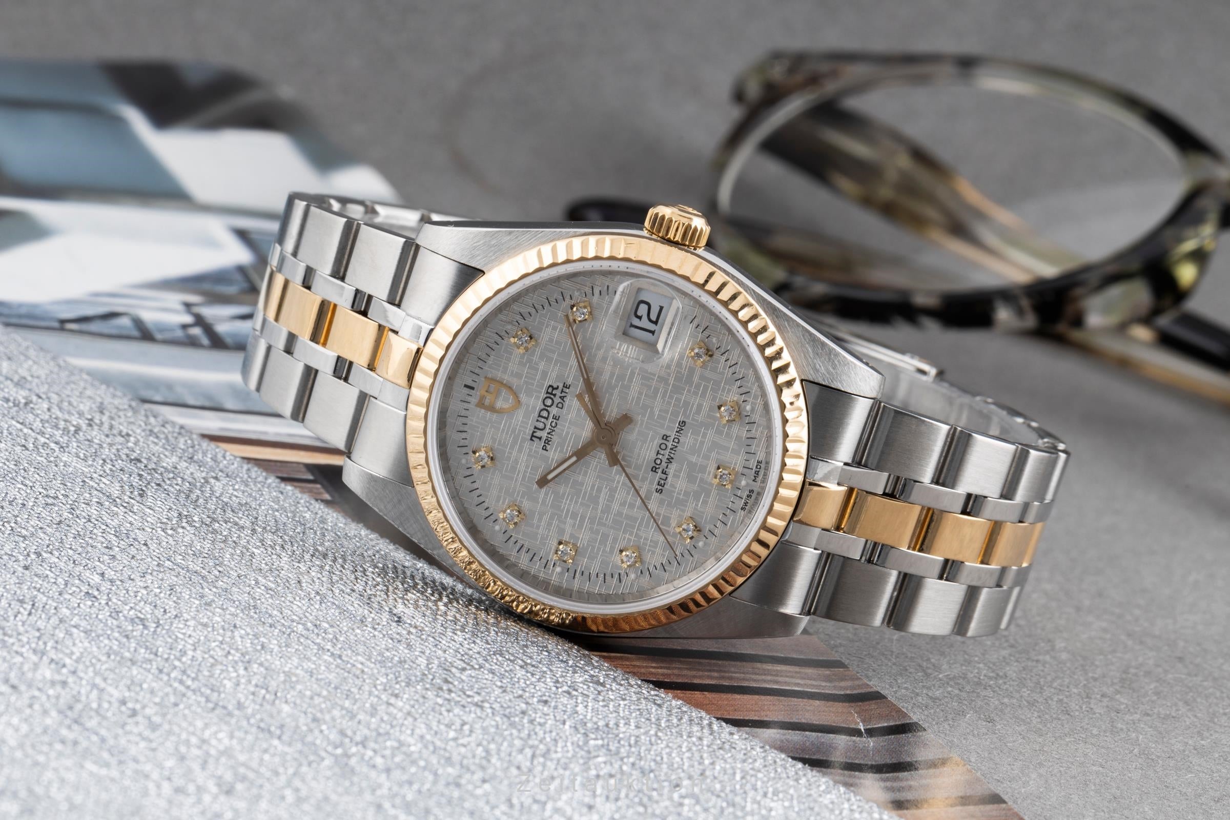 Tudor Prince Date steel / gold automatic men's watch 74033  [2502645]