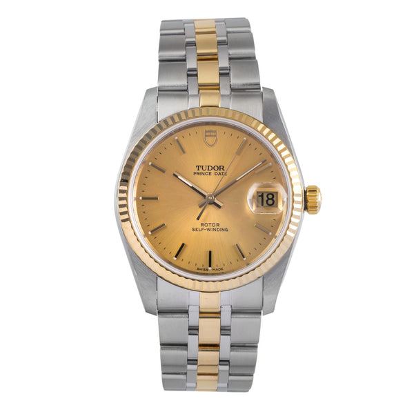 Tudor Prince Date acier / or  automatique montre pour hommes 74033  [2502646]