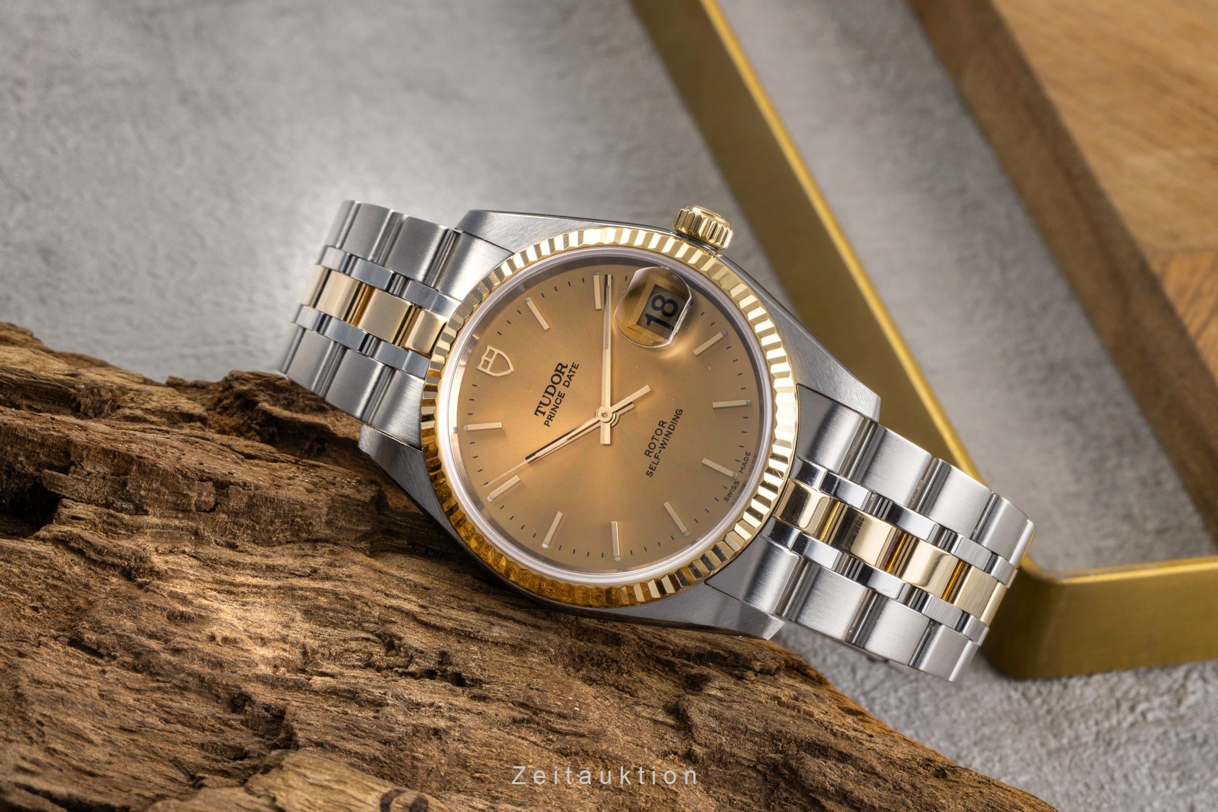 Tudor Prince Date acier or automatique 74033 2502646