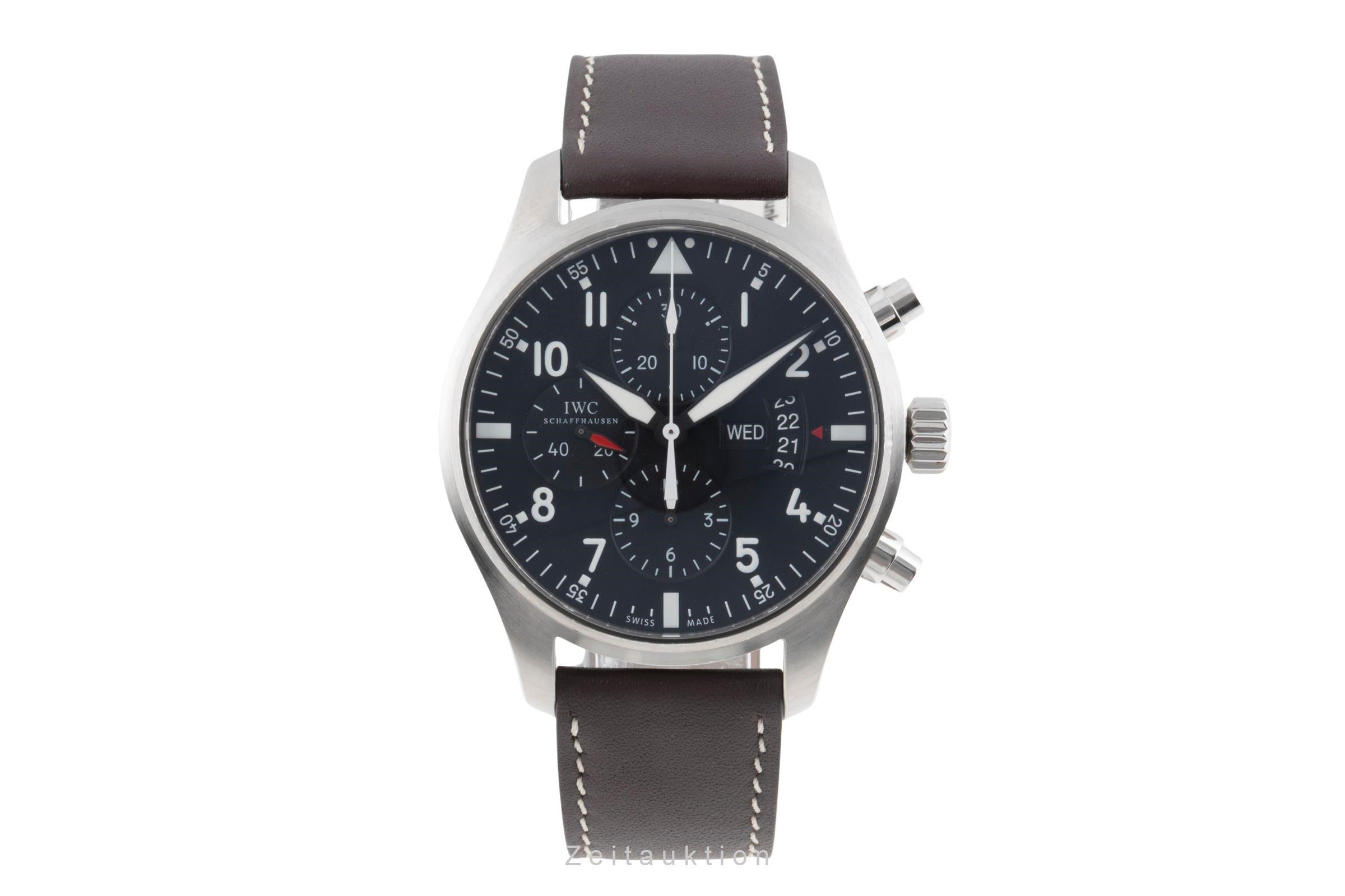 IWC Fliegerchronograph chronographe acier automatique montre pour hommes IW377701 LP: 7300EUR  [2502657]