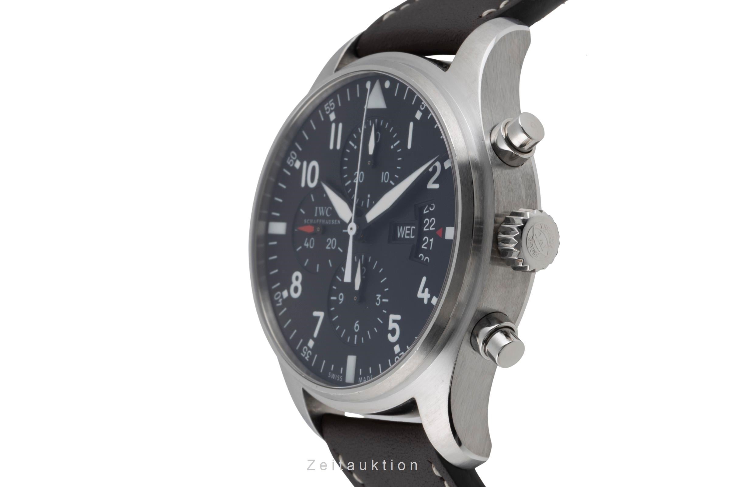 IWC Fliegerchronograph chronographe acier automatique montre pour hommes IW377701 LP: 7300EUR  [2502657]