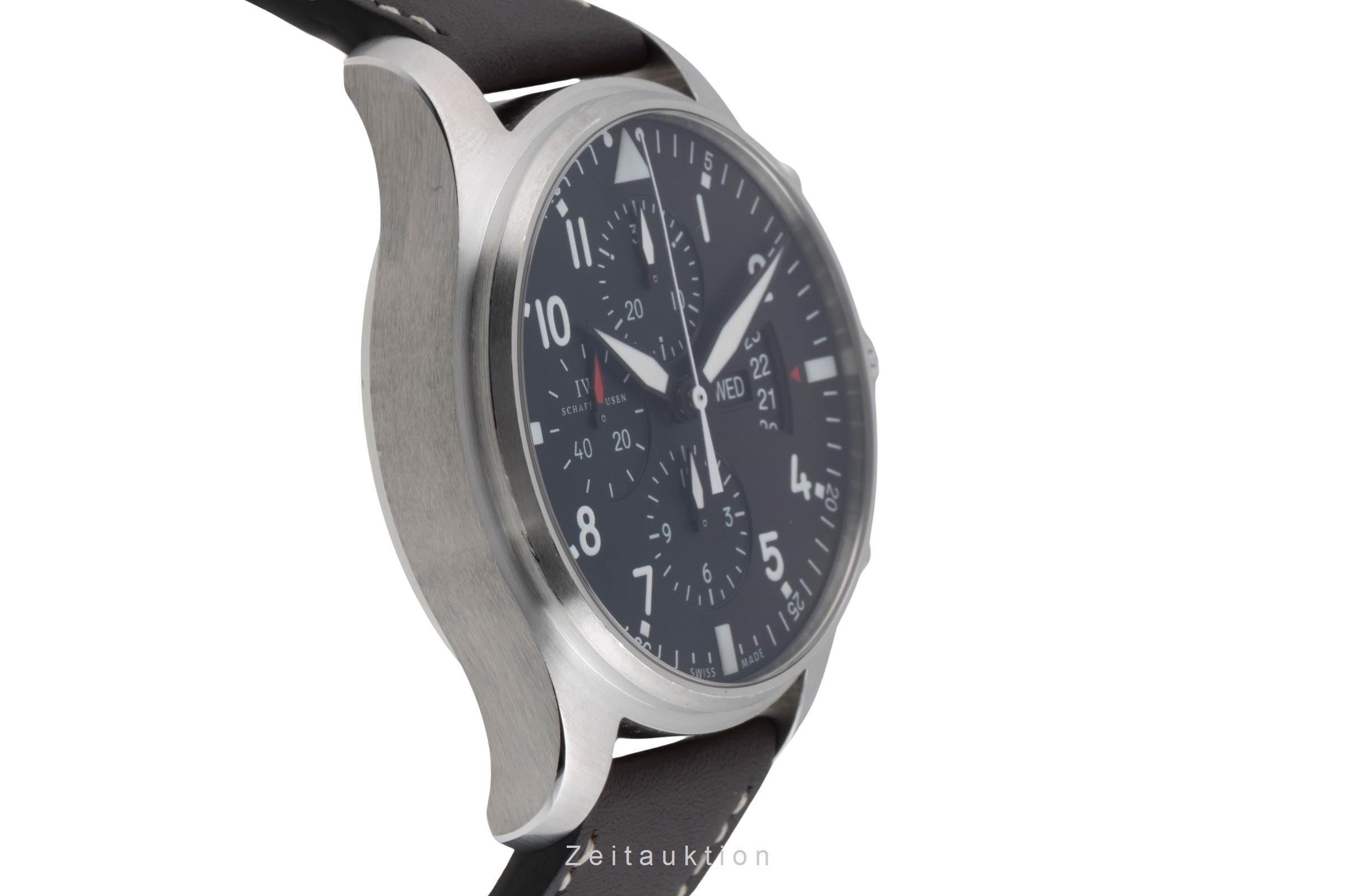 IWC Fliegerchronograph chronographe acier automatique montre pour hommes IW377701 LP: 7300EUR  [2502657]