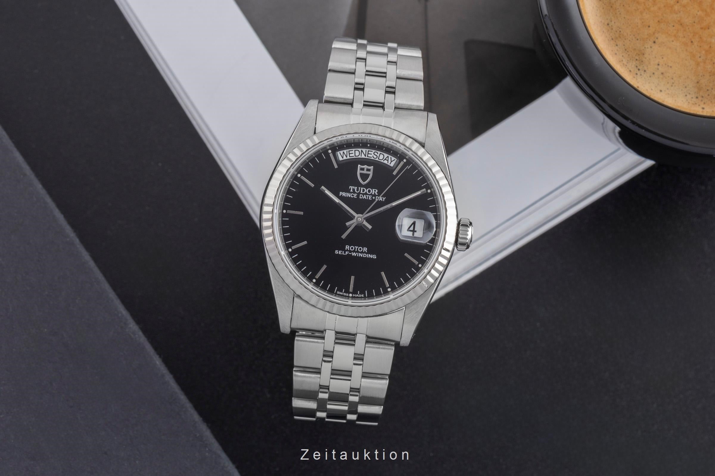 Tudor Prince Date Day Automatik Edelstahl / Weissgold-Lünette Ref. 76214  [2502661]