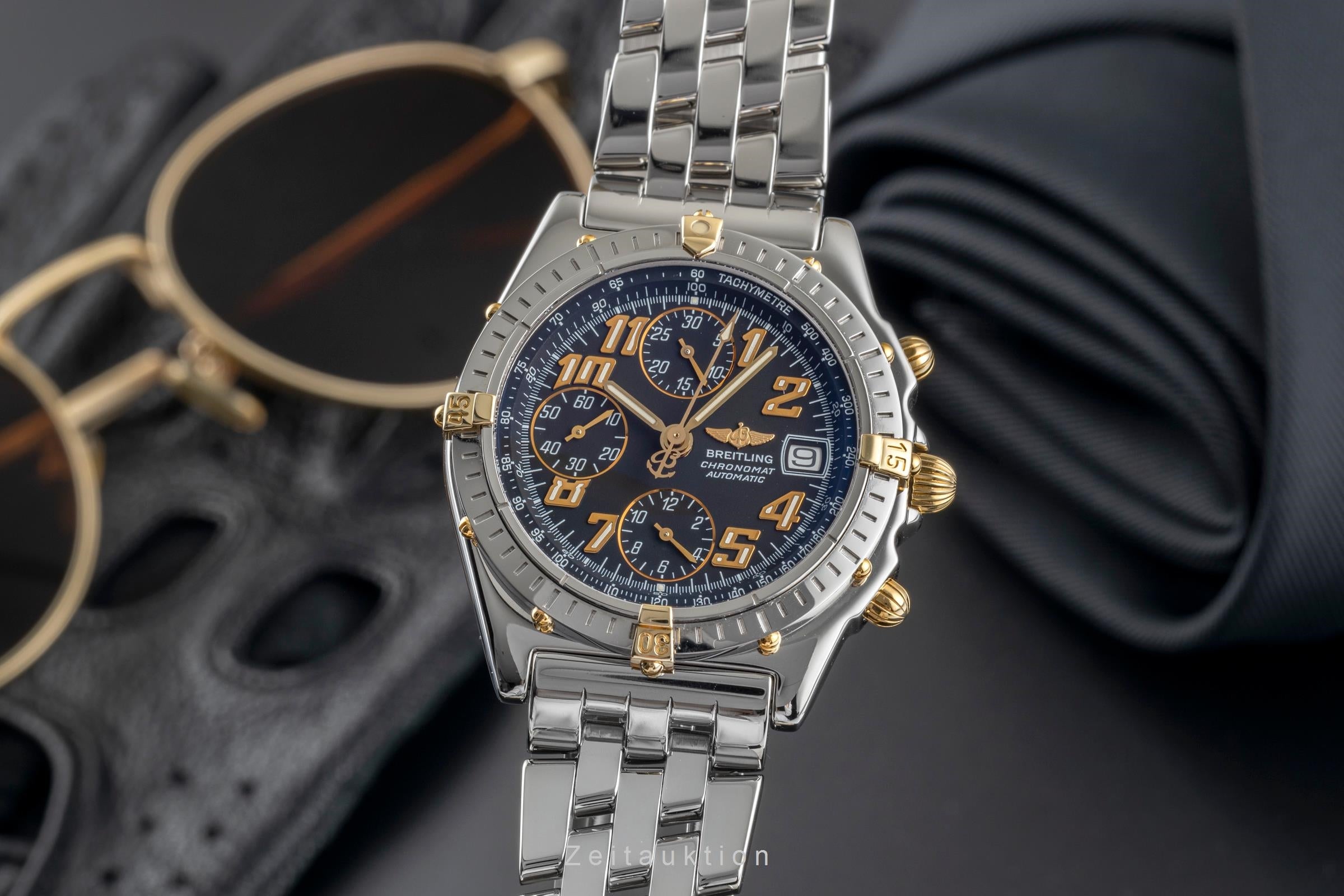 Breitling Chronomat Chronograph Stahl / Gold Automatik Herren Ref. B13050.1 B&P [2502672]