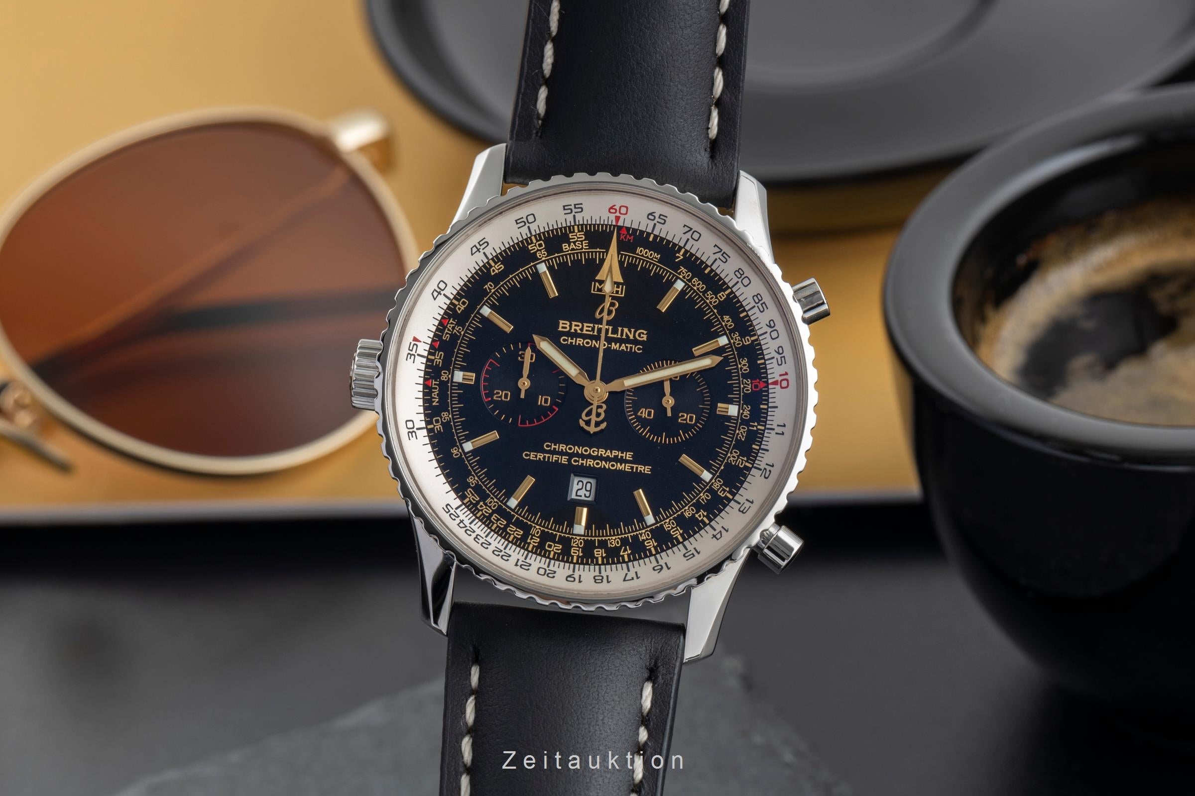 Breitling Chrono-Matic chronographe acier automatique montre pour hommes A41350 Limited  [2502675]