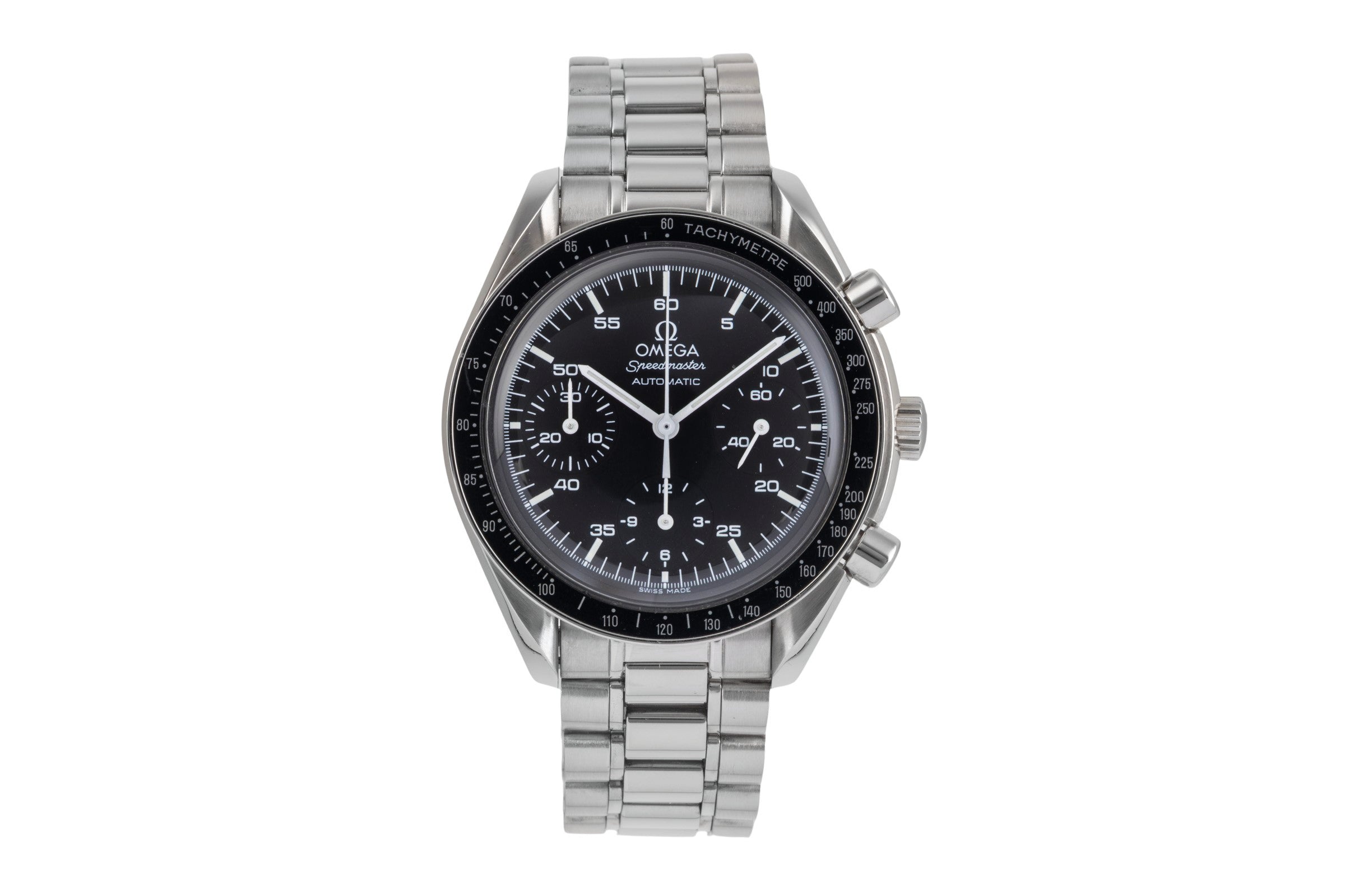 Omega Speedmaster chronograph steel automatic Kal. 3220 Ref