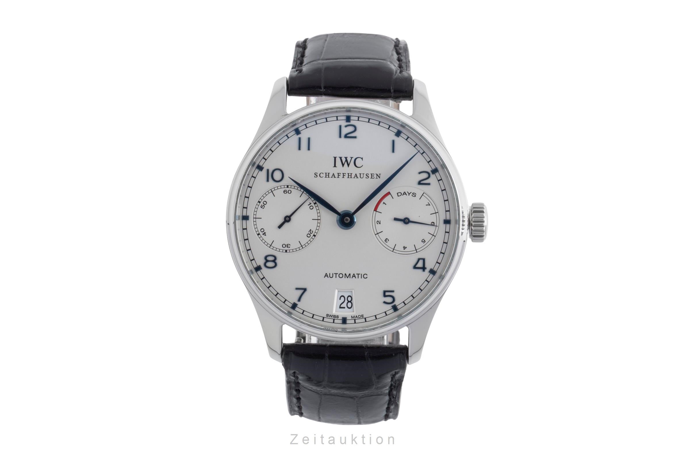 IWC Portugieser acciaio automatismo orologio da uomo IW500107 LP: 14000EUR  [2502689]