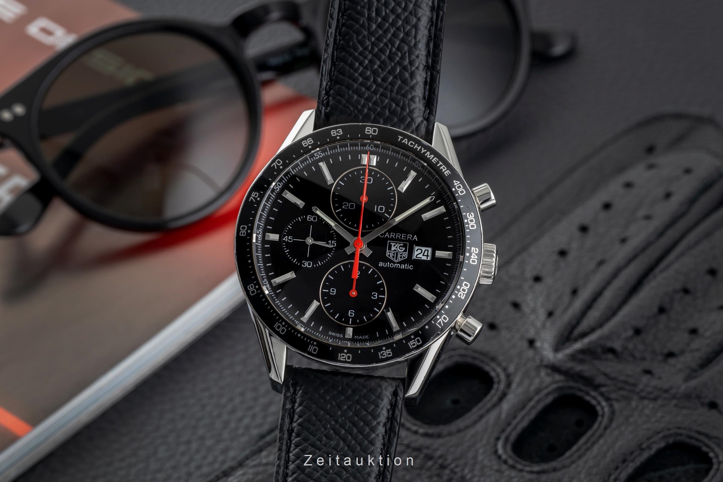 Tag Heuer Carrera chronograph steel automatic Kal. 16 Ref. CV2014