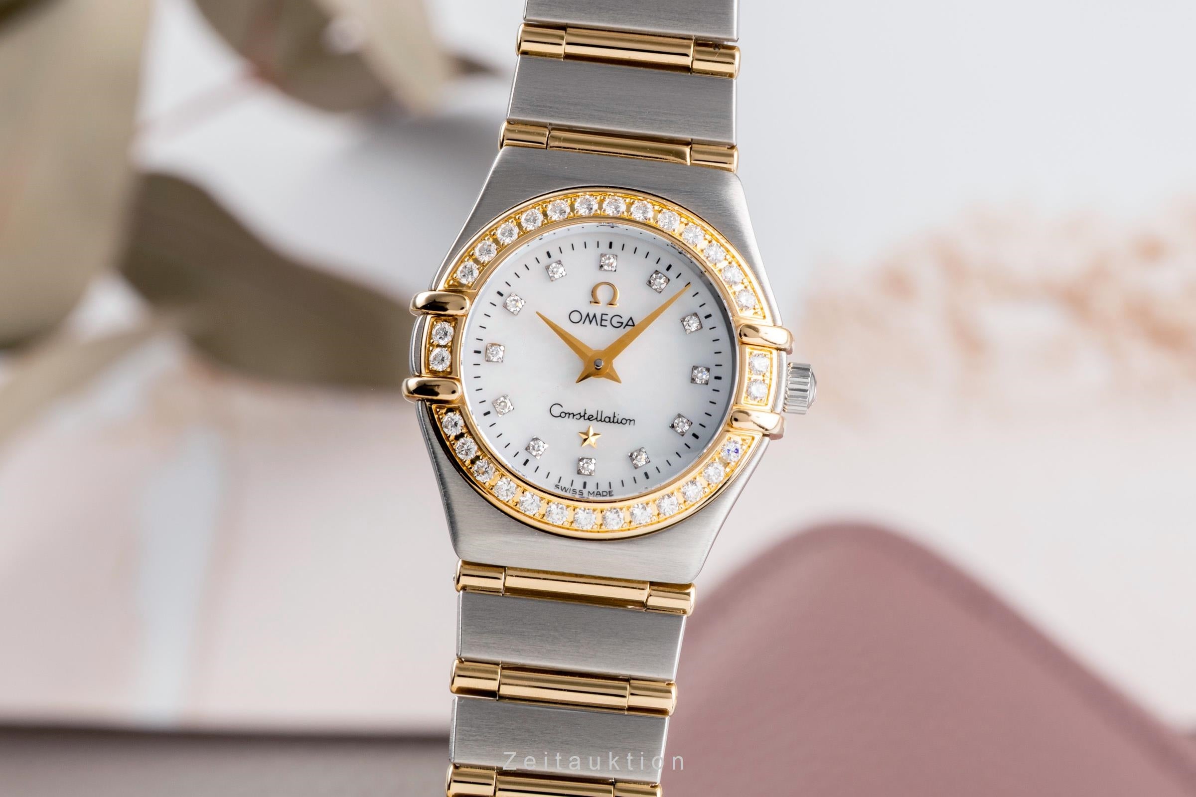 Omega Constellation acciaio / oro quarzo orologio da donna 1365.75.00  [2502698]