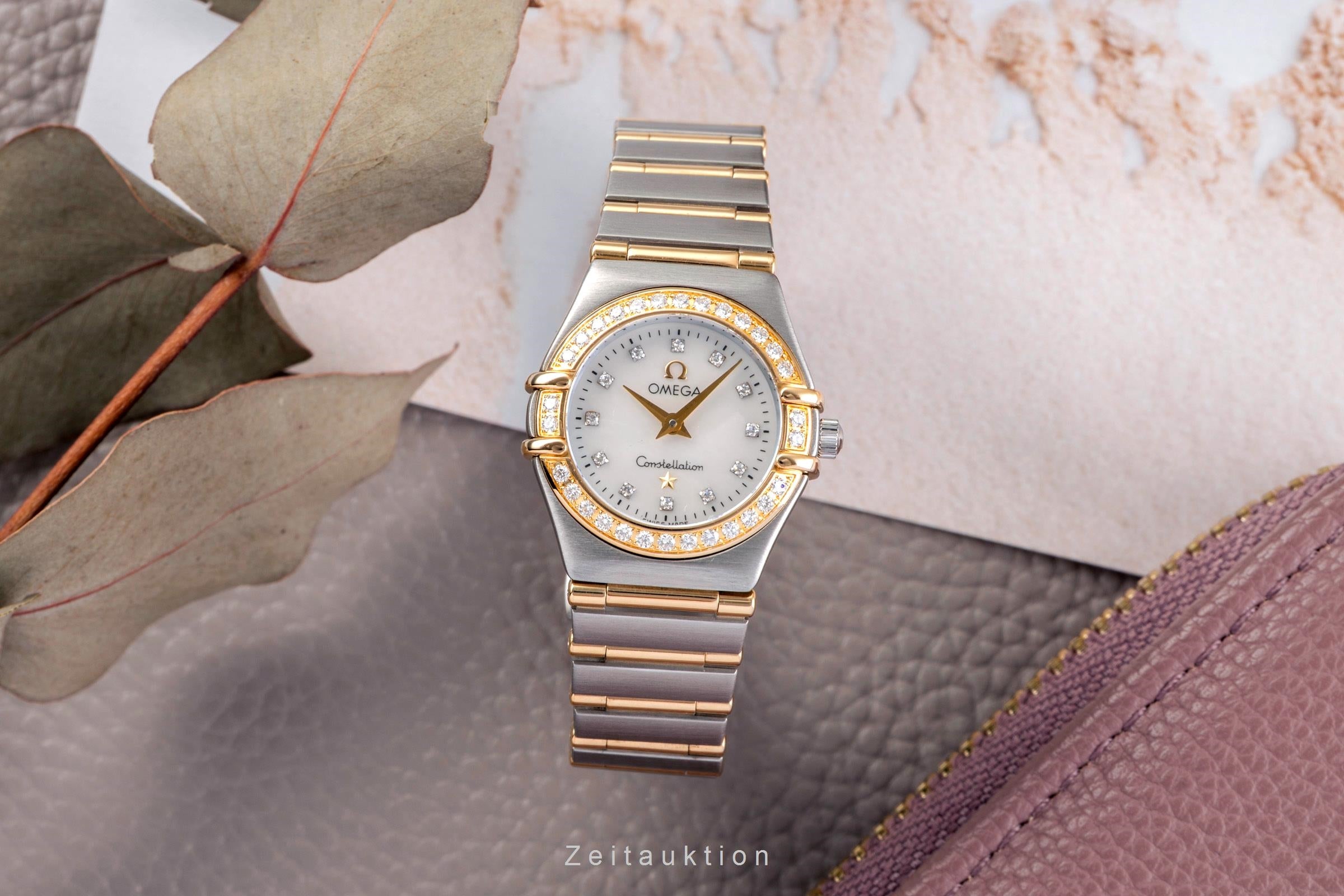 Omega Constellation acciaio / oro quarzo orologio da donna 1365.75.00  [2502698]