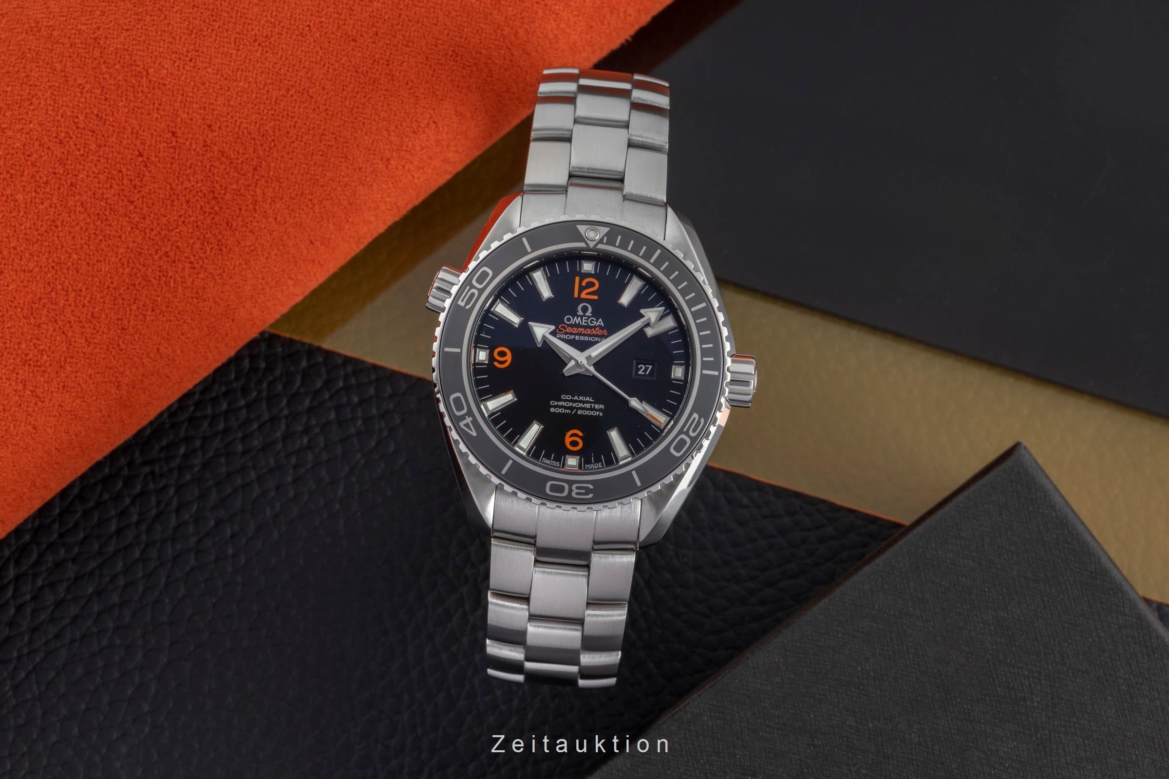 Omega Seamaster Planet Ocean Stahl Automatik Mid Size R. 232.30.38.20.01.002 B&P [2502700]