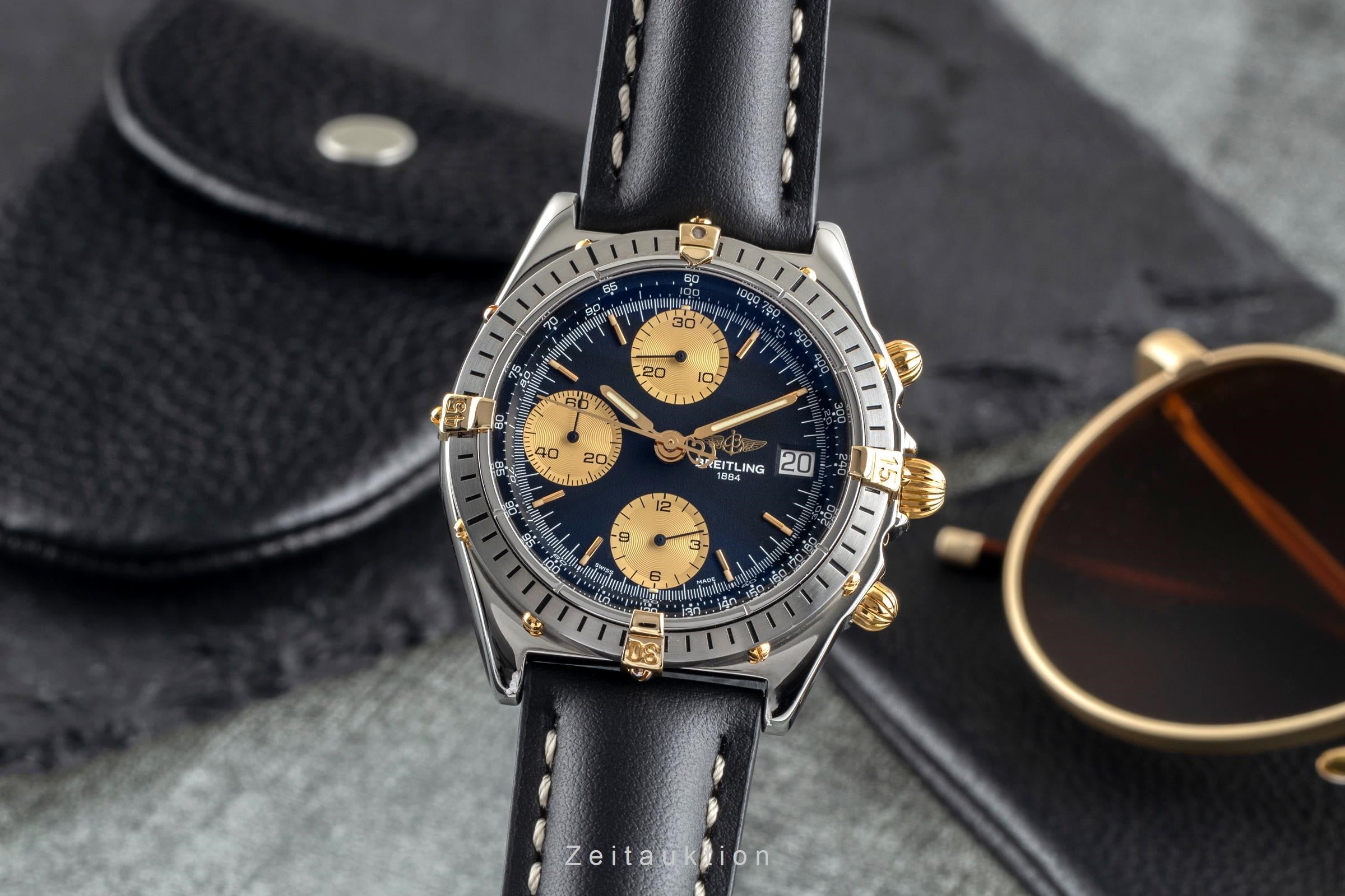 Breitling Chronomat chronograph gilt / steel automatic Kal. B13