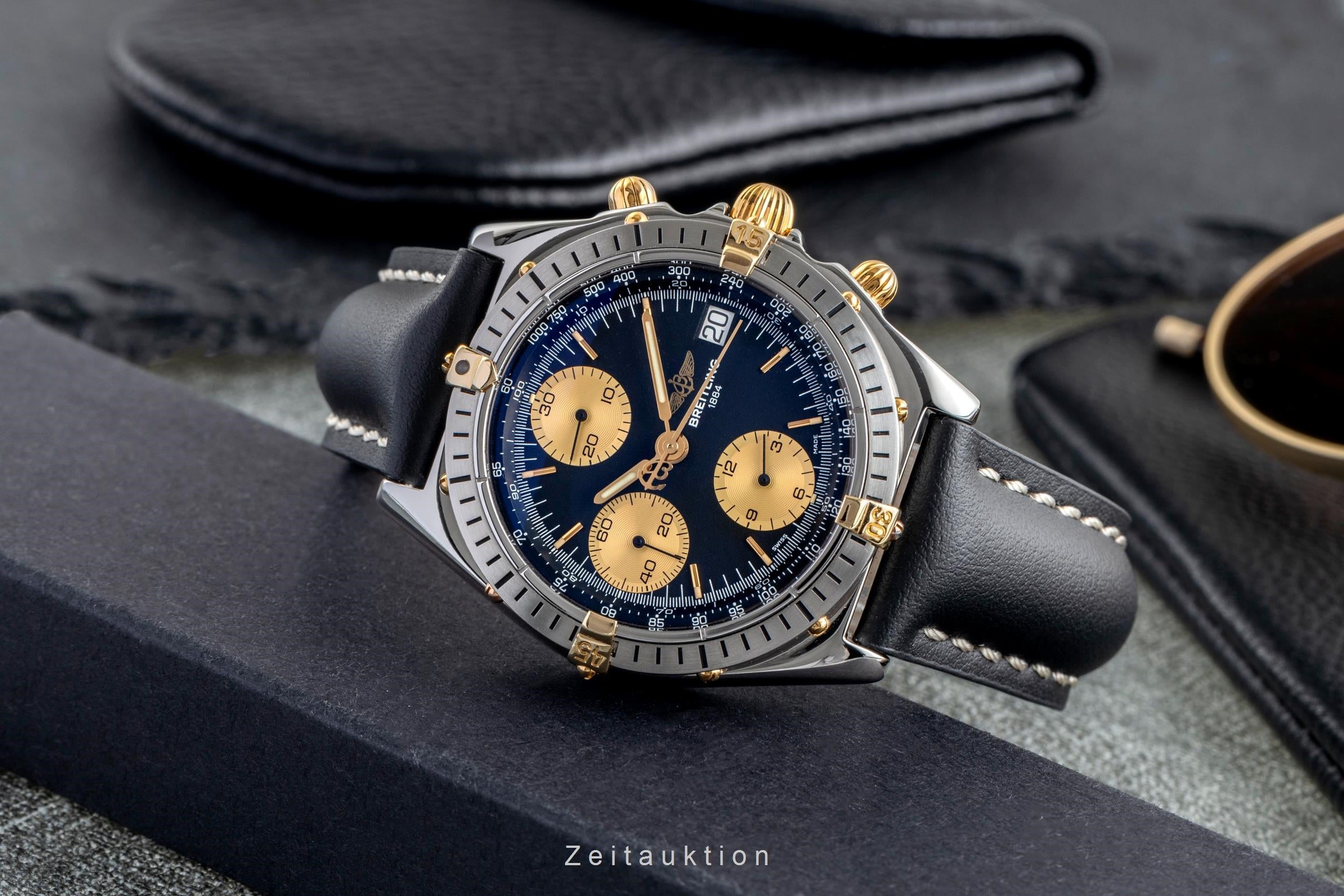 Breitling Chronomat chronograph gilt / steel automatic Kal. B13