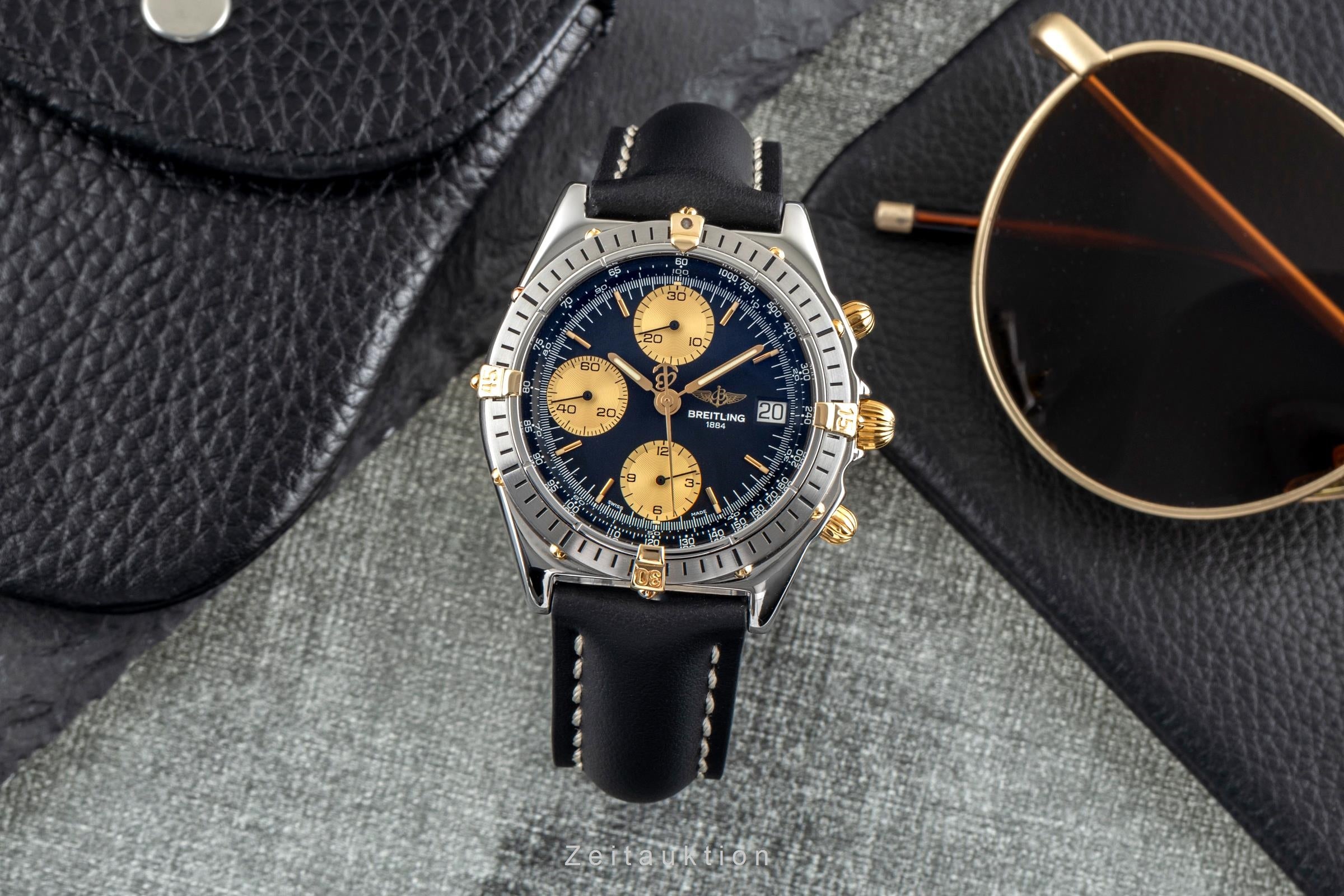 Breitling Chronomat chronograph gilt / steel automatic Kal. B13