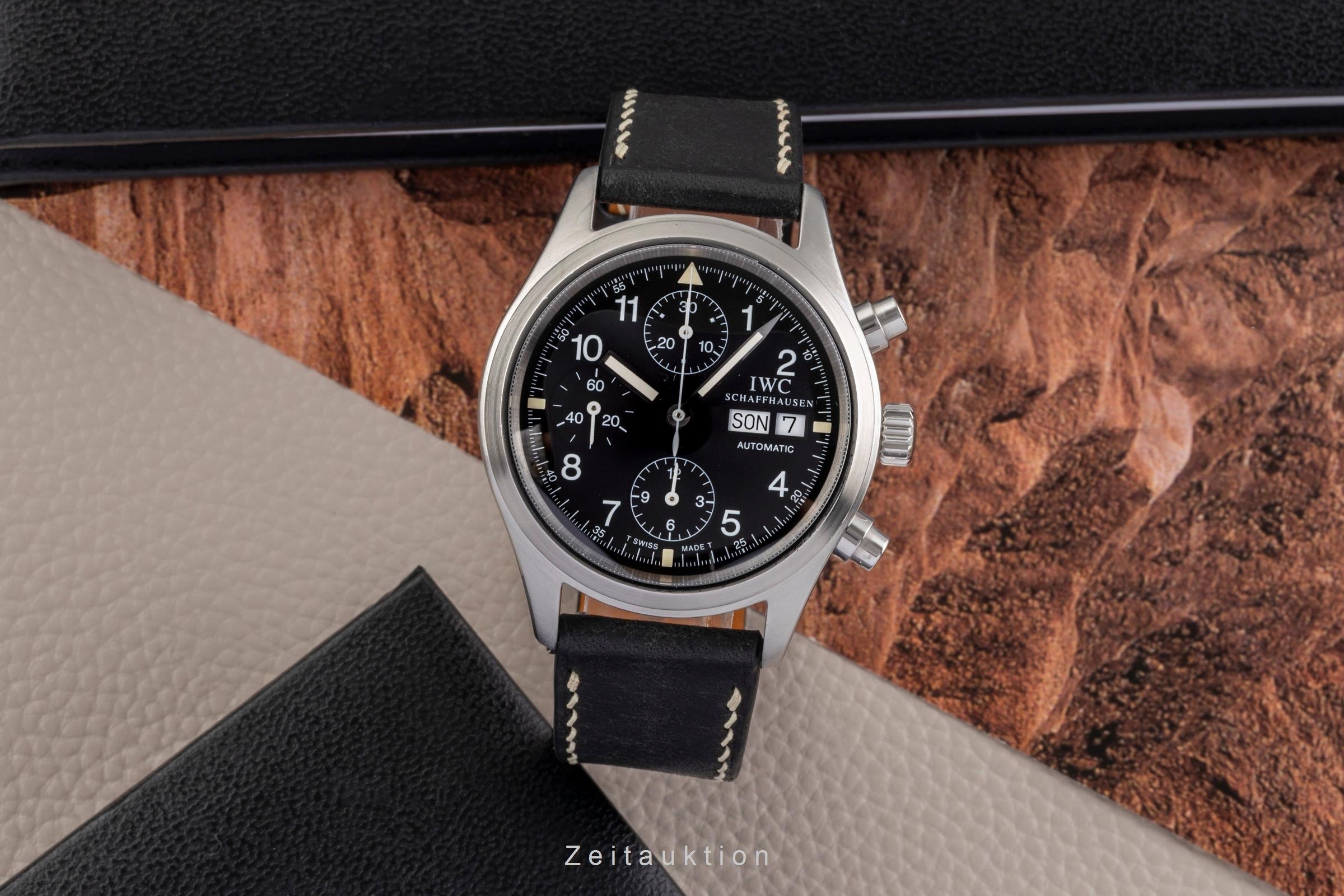 IWC Fliegerchronograph cronografo acciaio automatismo orologio da uomo IW370601 LP: 7700EUR  [2502709]