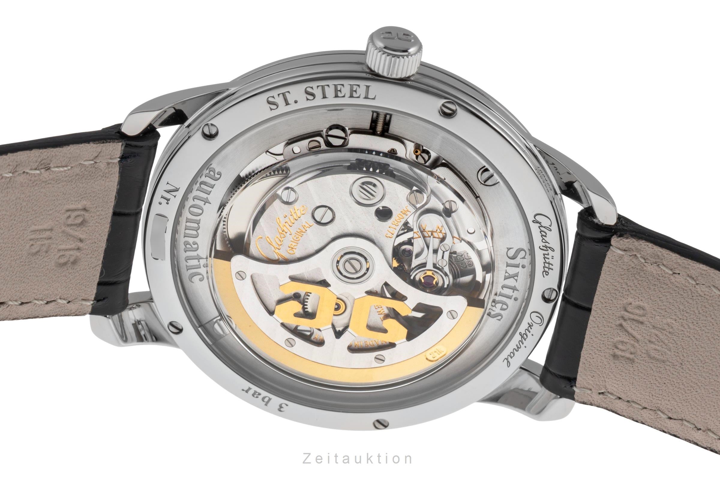 Glashütte Sixties steel automatic men's watch 39-52-01-02-04 LP: 7100EUR  [2502718]