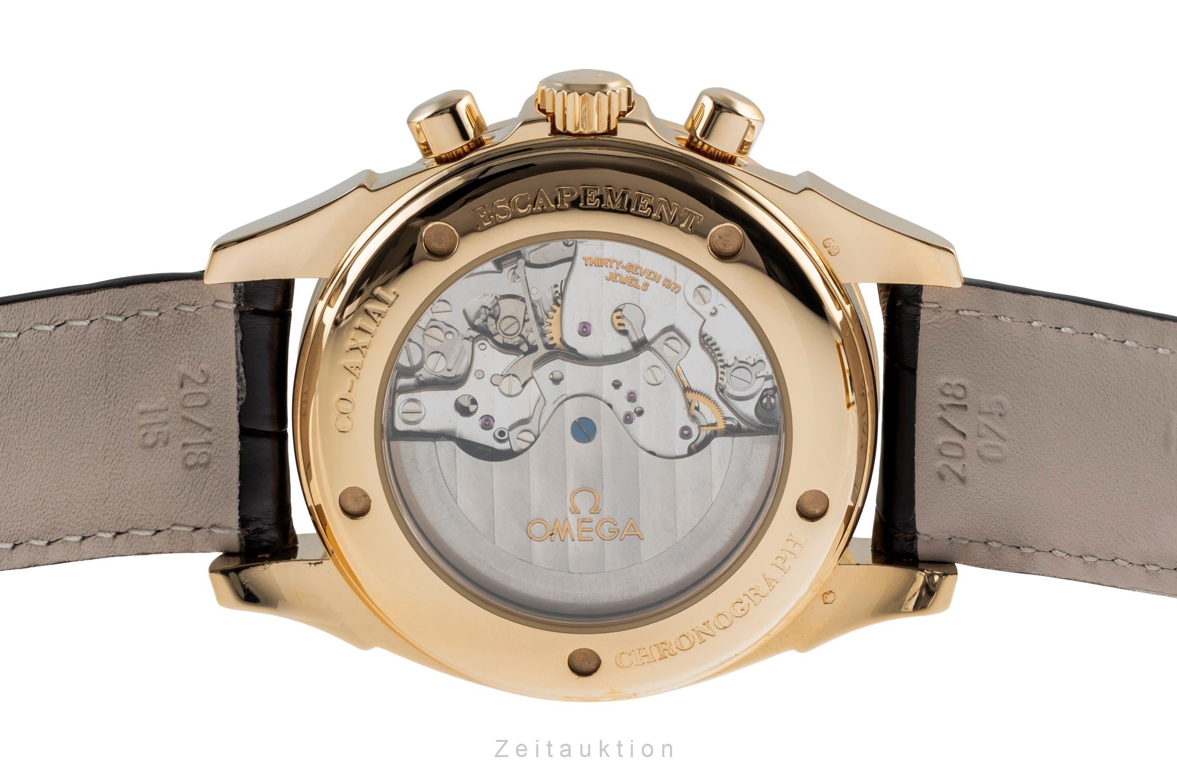 Omega De Ville chronograph 18 ct gold automatic Kal. 3313A Ref