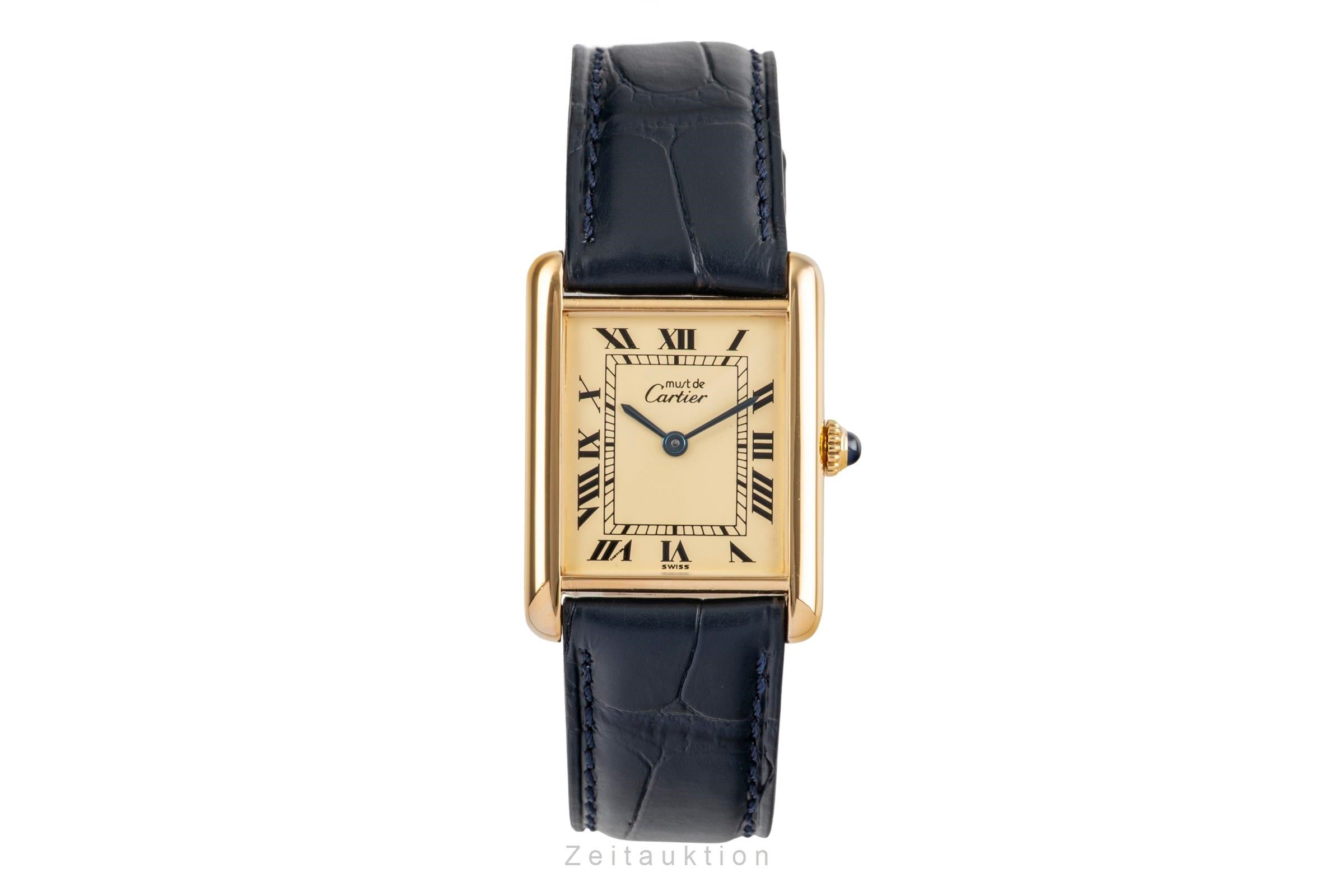 Cartier Tank Vermeil must de Cartier 925 Silber Handaufzug vintage [2502730]