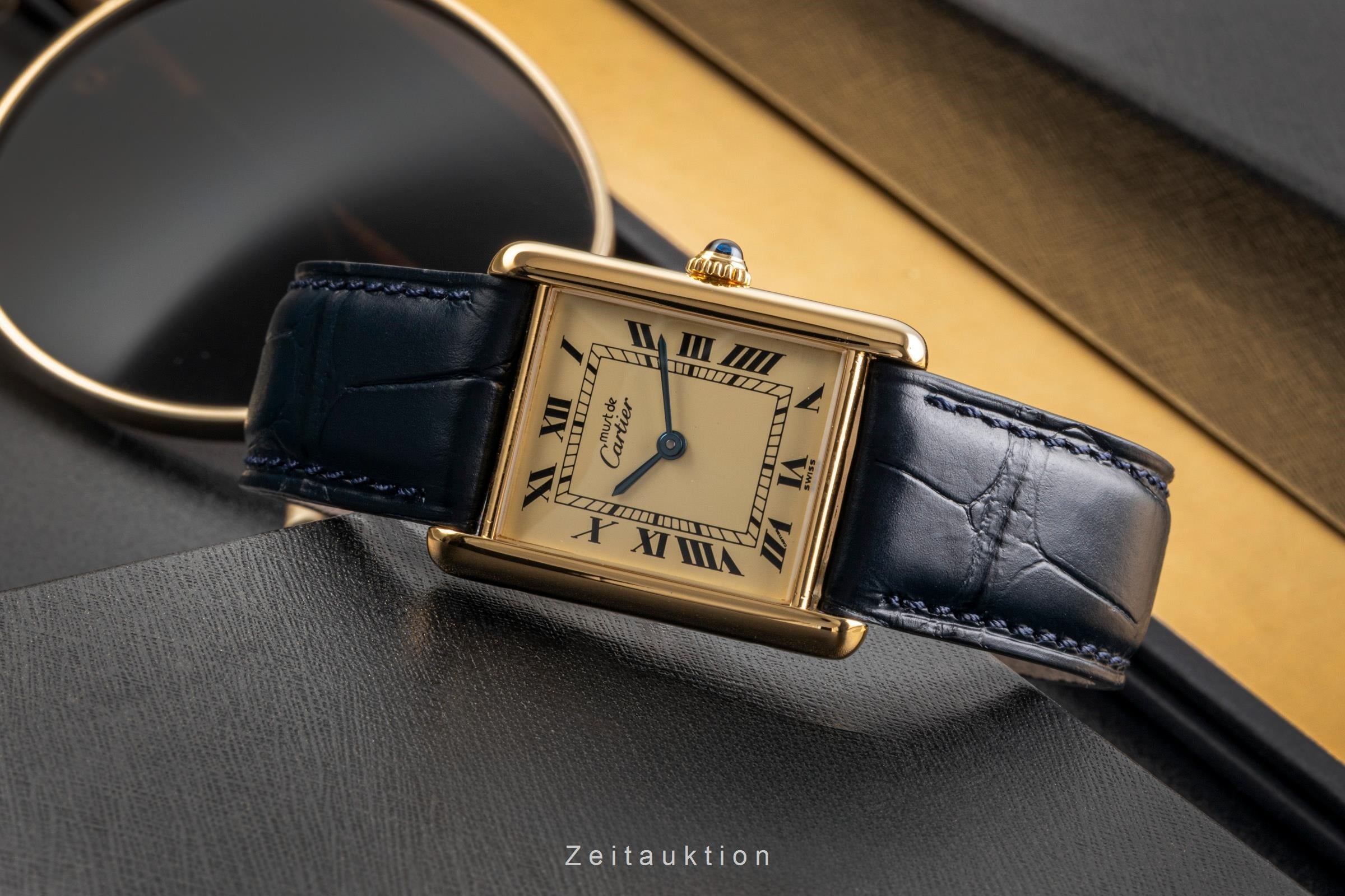 Cartier Tank Vermeil must de Cartier 925 Silber Handaufzug vintage [2502730]