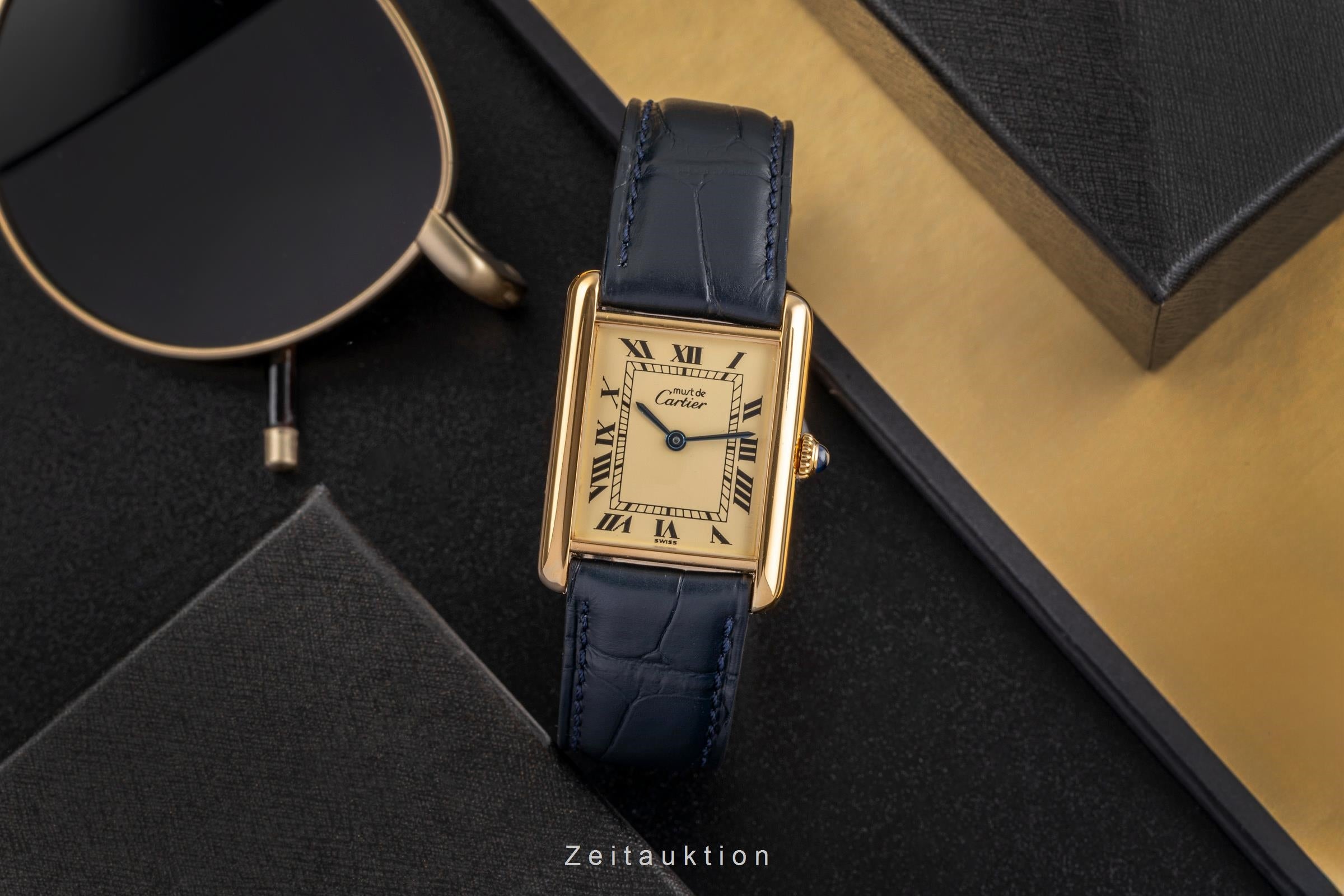 Cartier Tank Vermeil must de Cartier 925 Silber Handaufzug vintage [2502730]
