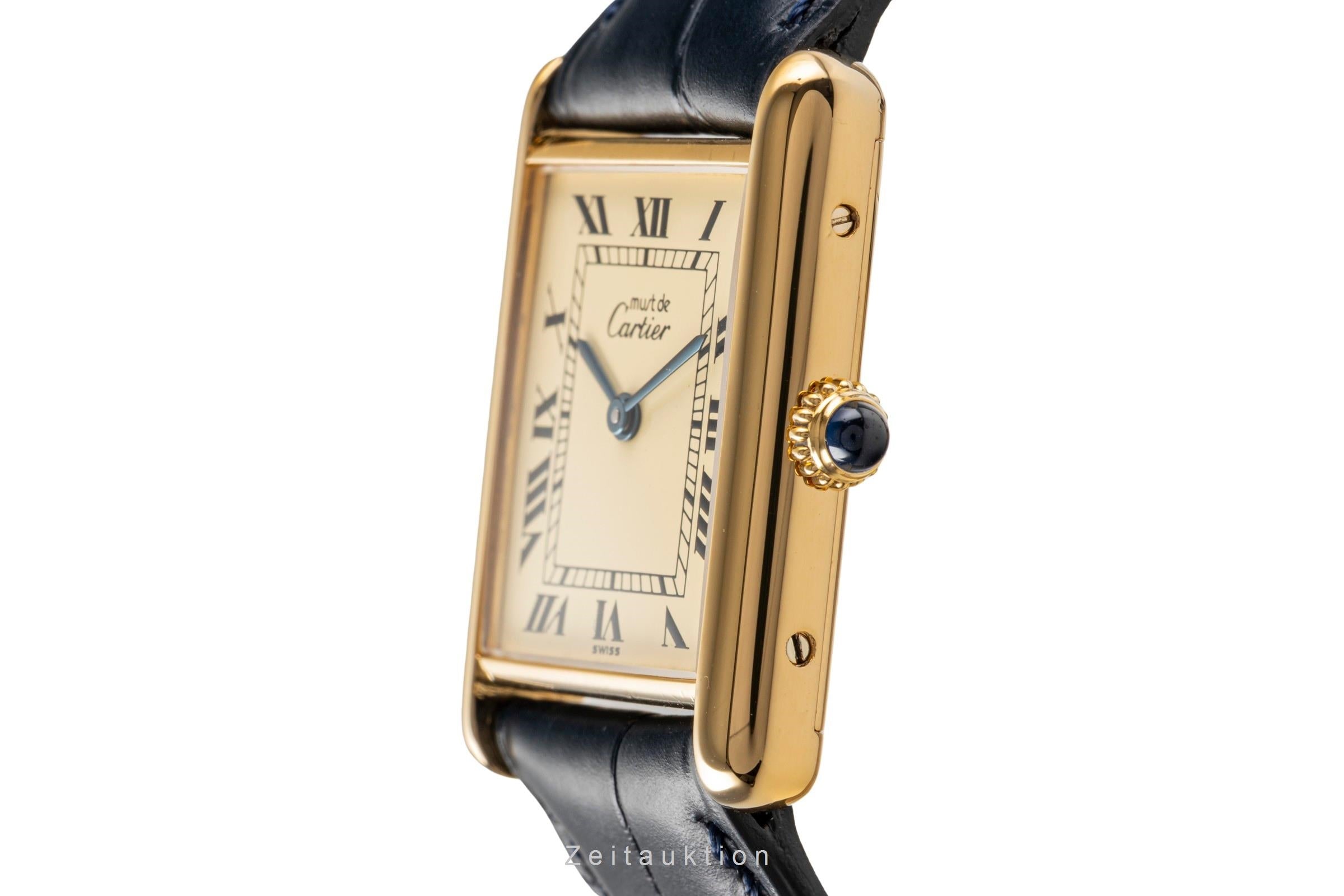 Cartier Tank Vermeil must de Cartier 925 Silber Handaufzug vintage [2502730]