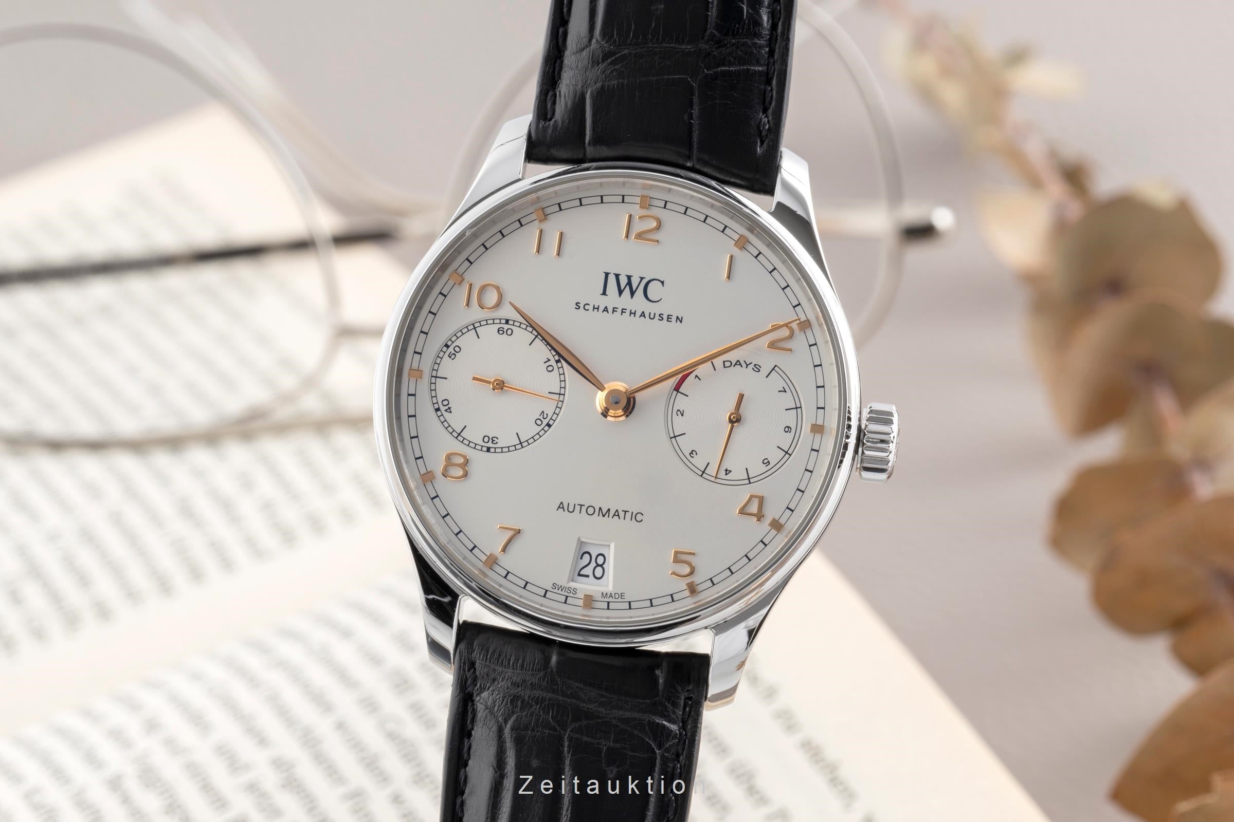 IWC Portugieser acciaio automatismo orologio da uomo IW500704 LP: 14000EUR  [2502735]