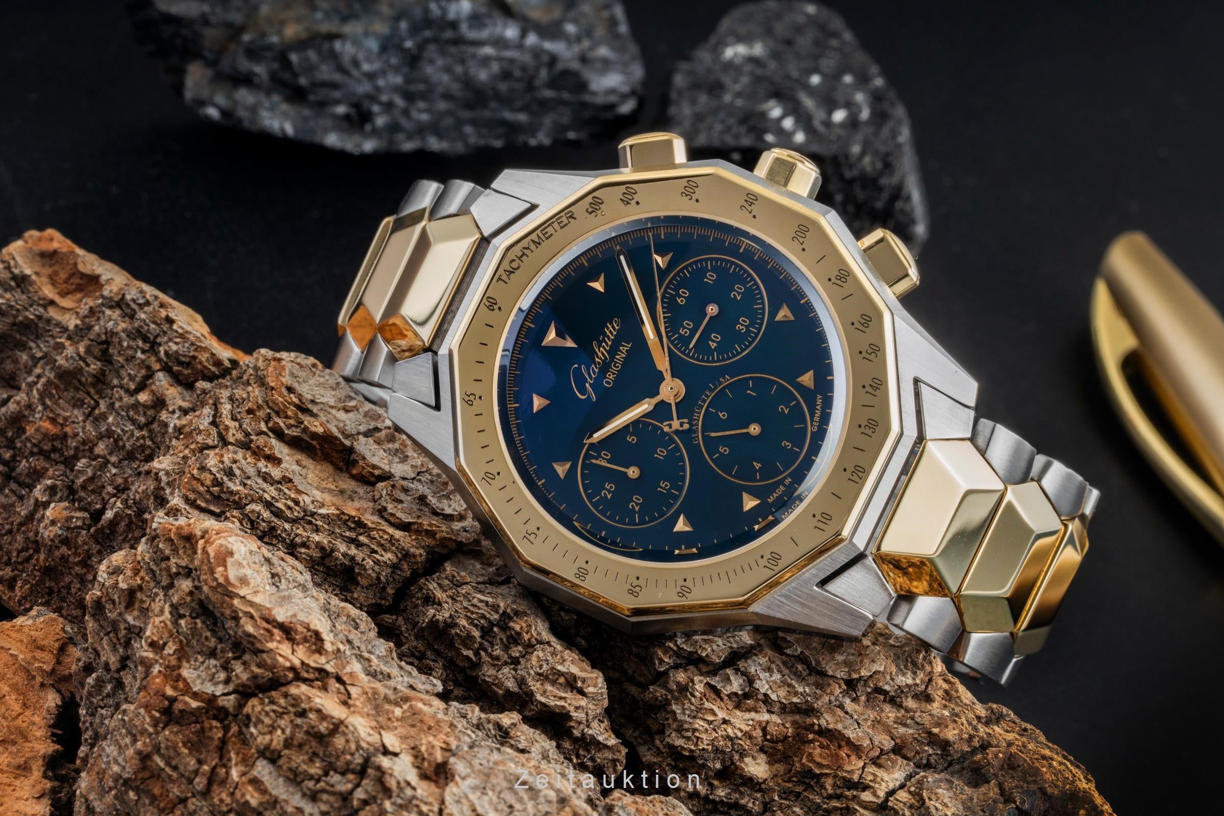 Glashütte Sport cronografo acciaio / oro automatismo orologio da uomo 1-10-66-12-11-04  [2502736]