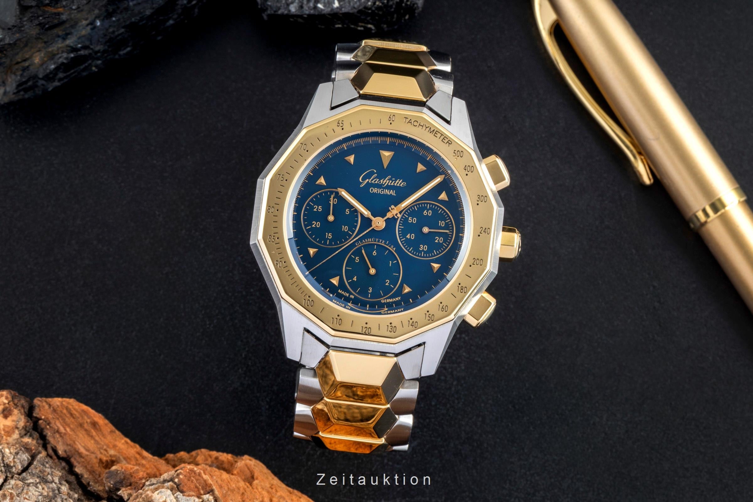 Glashütte Sport cronografo acciaio / oro automatismo orologio da uomo 1-10-66-12-11-04  [2502736]