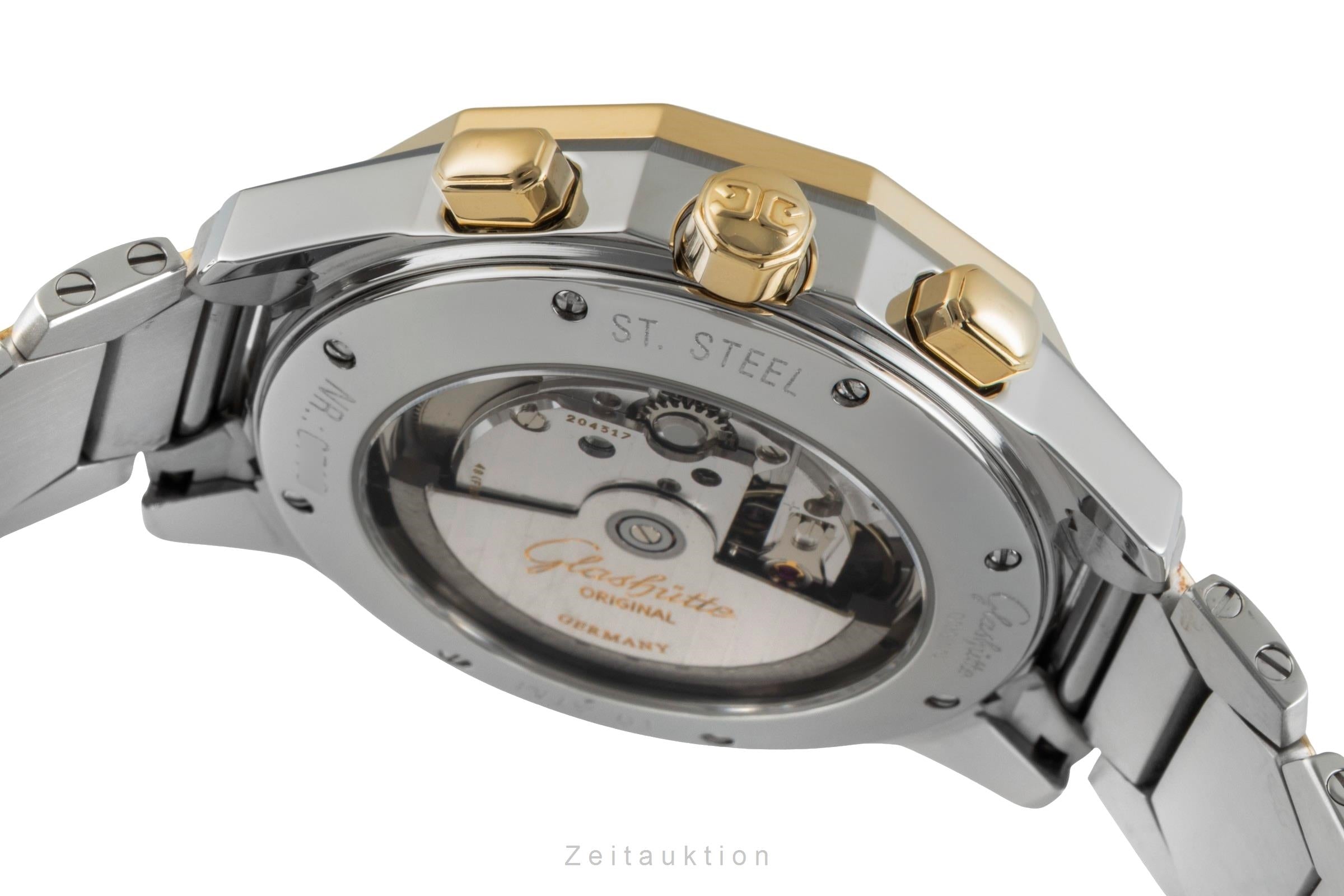 Glashütte Sport cronografo acciaio / oro automatismo orologio da uomo 1-10-66-12-11-04  [2502736]